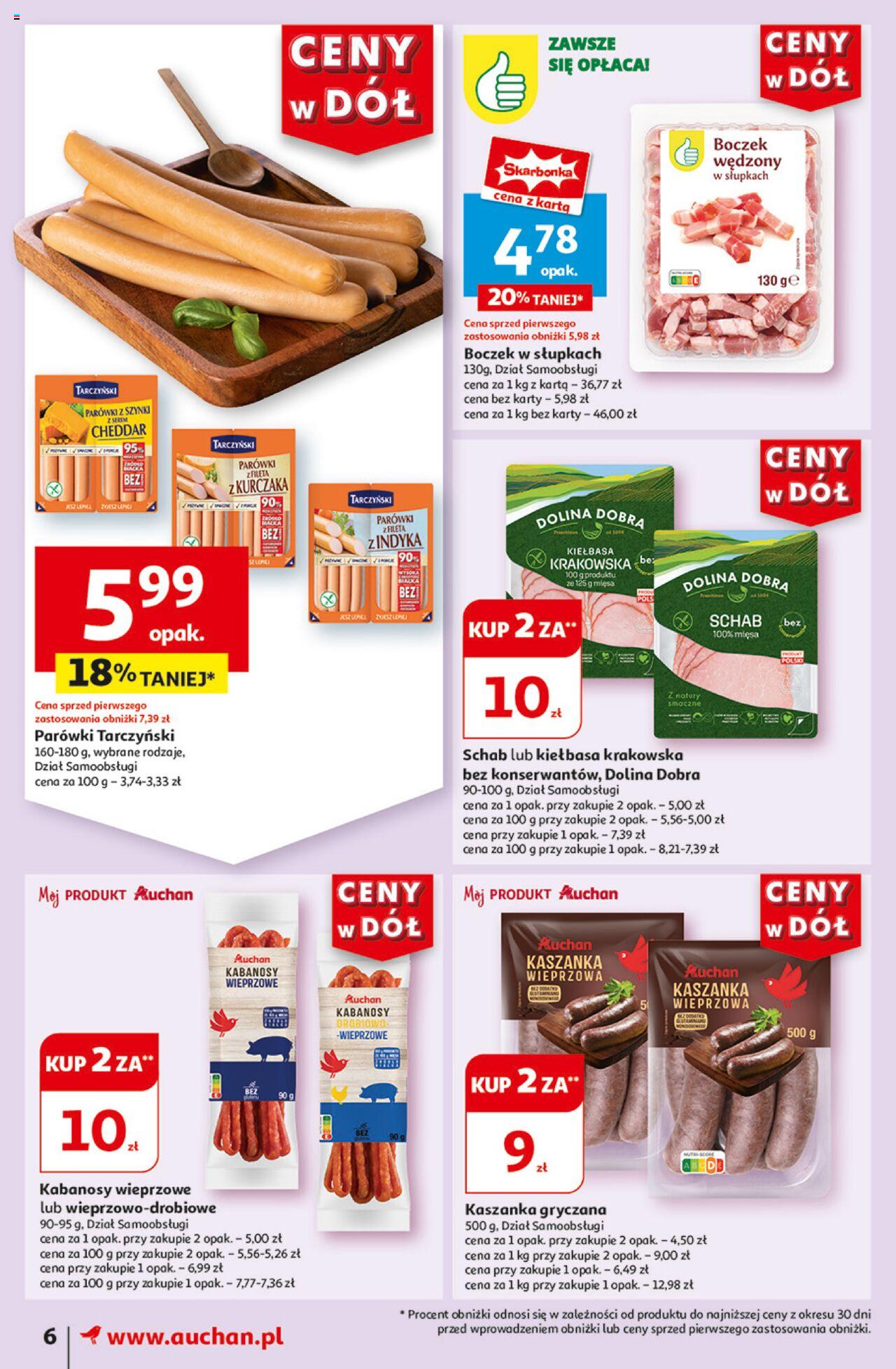Auchan Ceny w dół Gazetka ważna od 13.06.2024 do 19.06.2024 strona 6