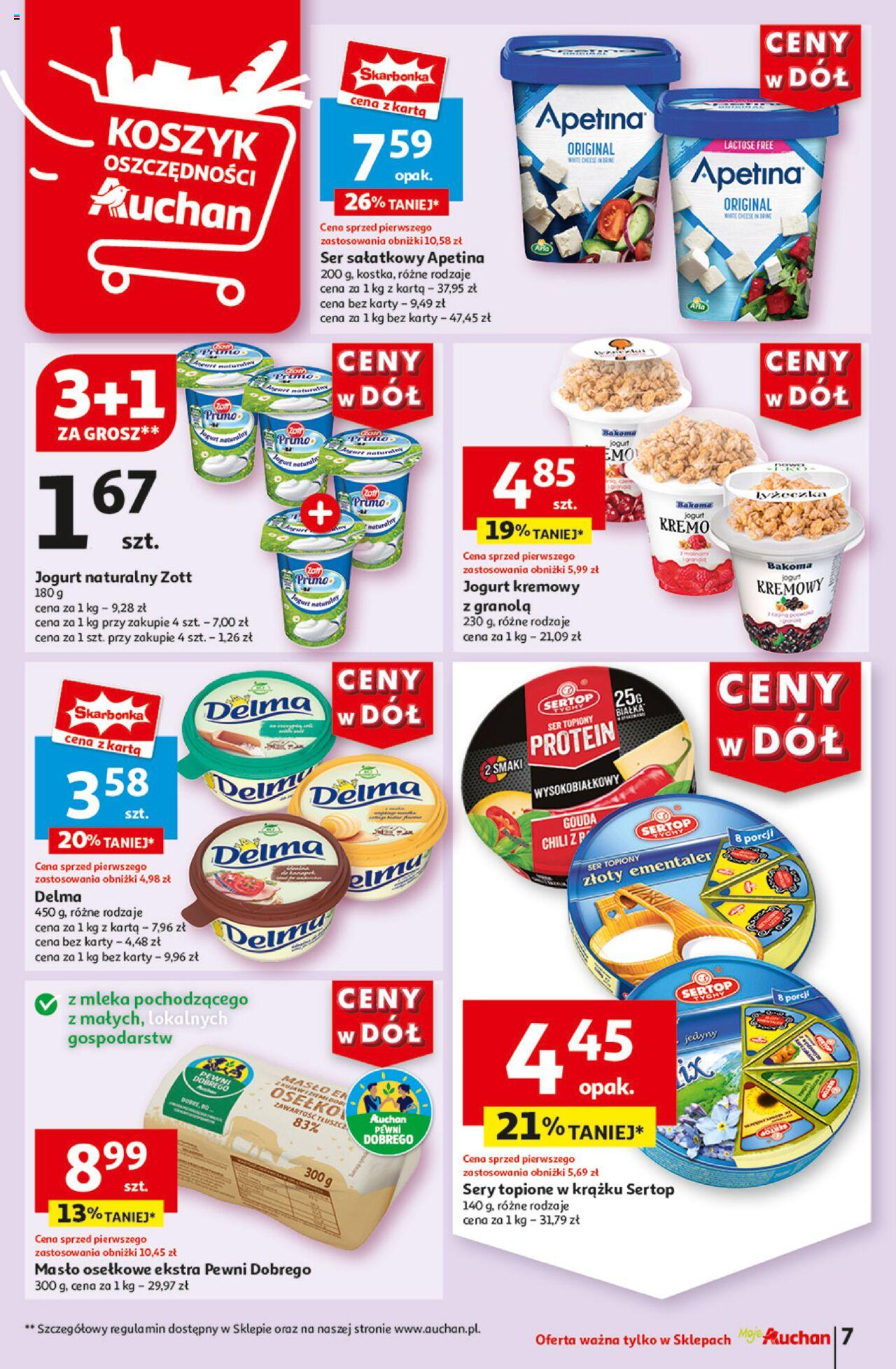 Auchan Ceny w dół Gazetka ważna od 13.06.2024 do 19.06.2024 strona 7