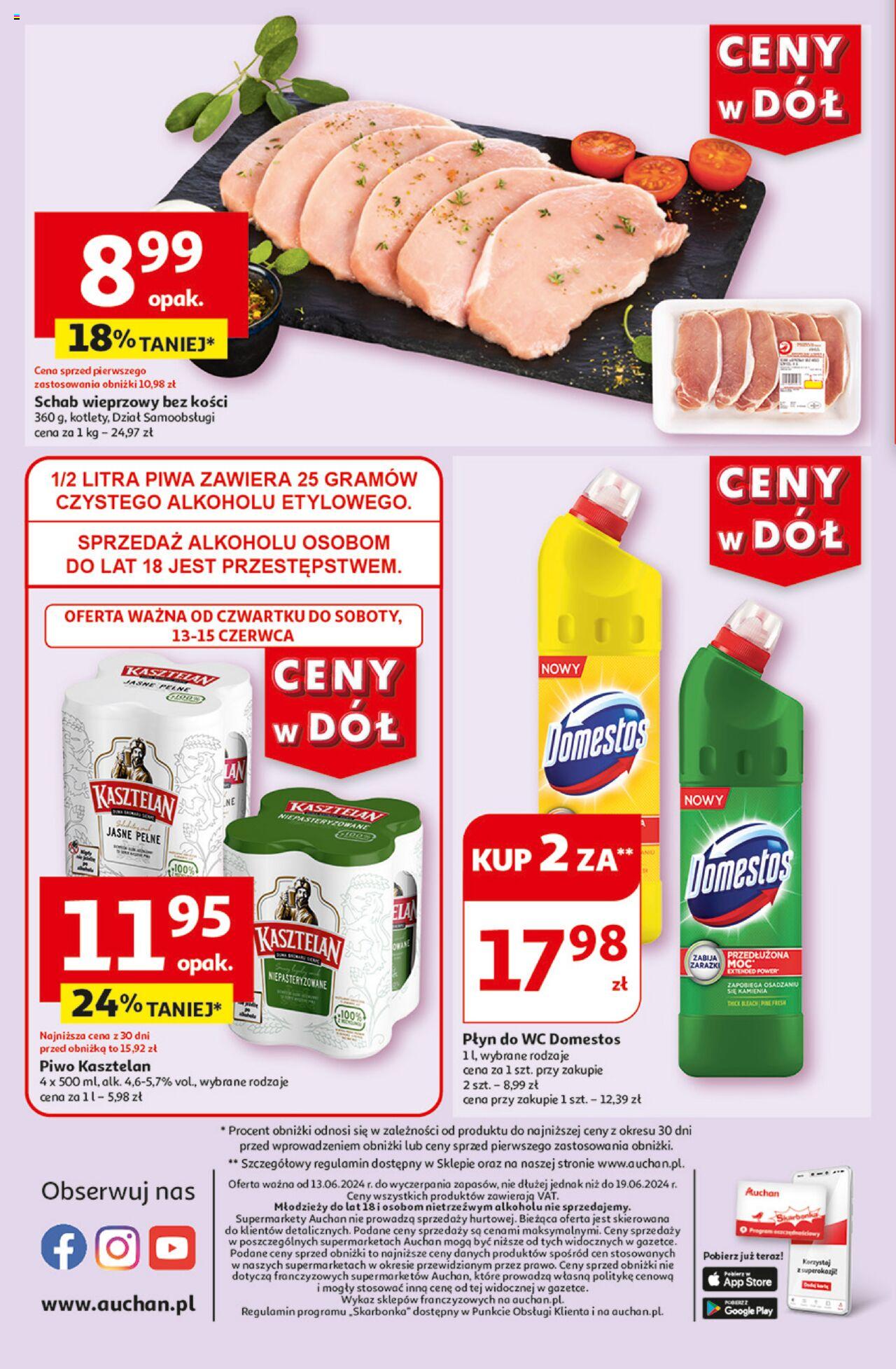 Auchan Ceny w dół Gazetka ważna od 13.06.2024 do 19.06.2024 strona 10