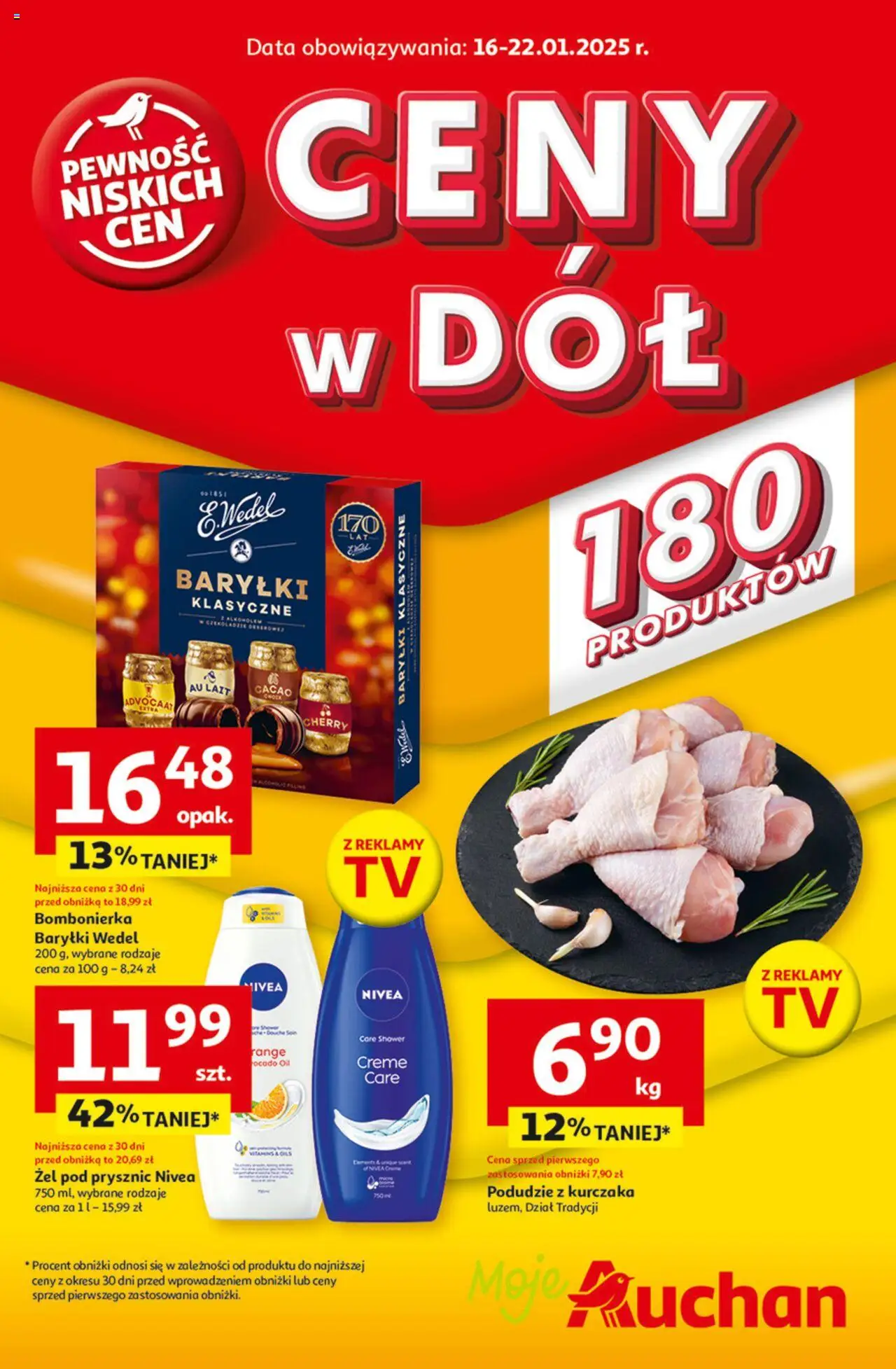 Auchan Ceny w dół Gazetka ważna od 16.01.2025 do 22.01.2025 strona 1