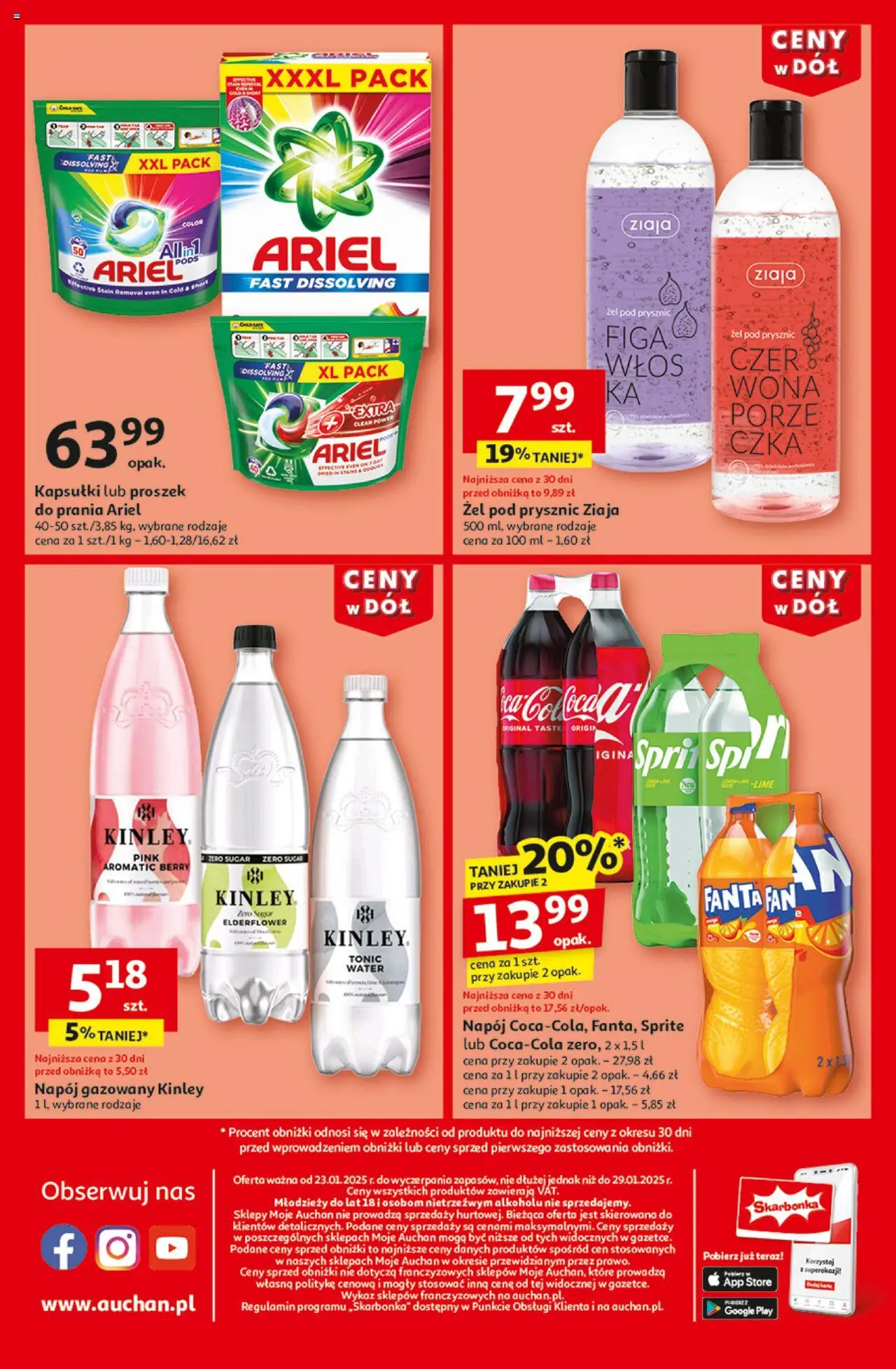 Auchan Ceny w dół Gazetka ważna od 23.01.2025 do 29.01.2025 strona 10