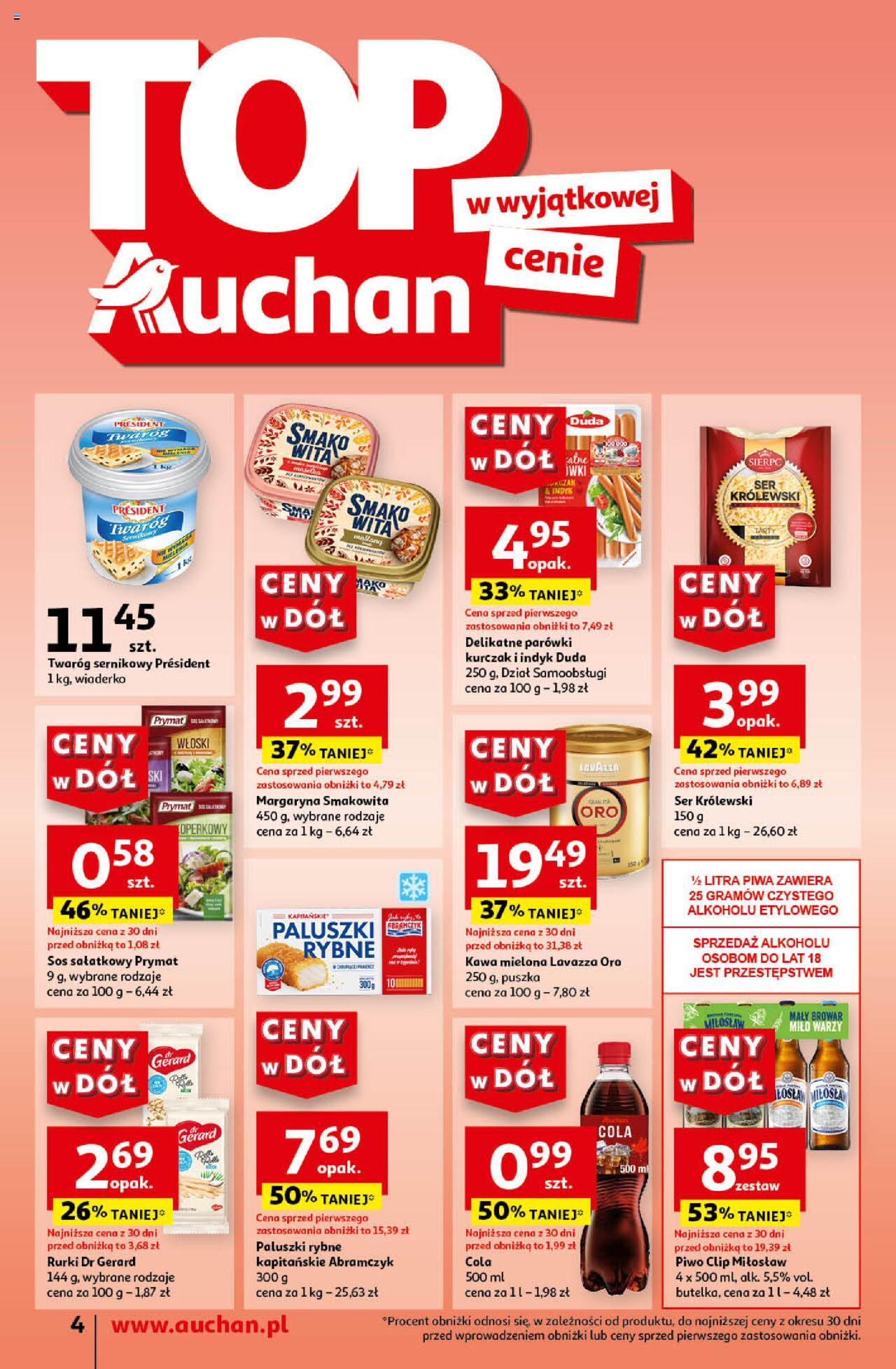 Auchan Ceny w dół  Gazetka ważna od 25.07.2024 do 31.07.2024 strona 4
