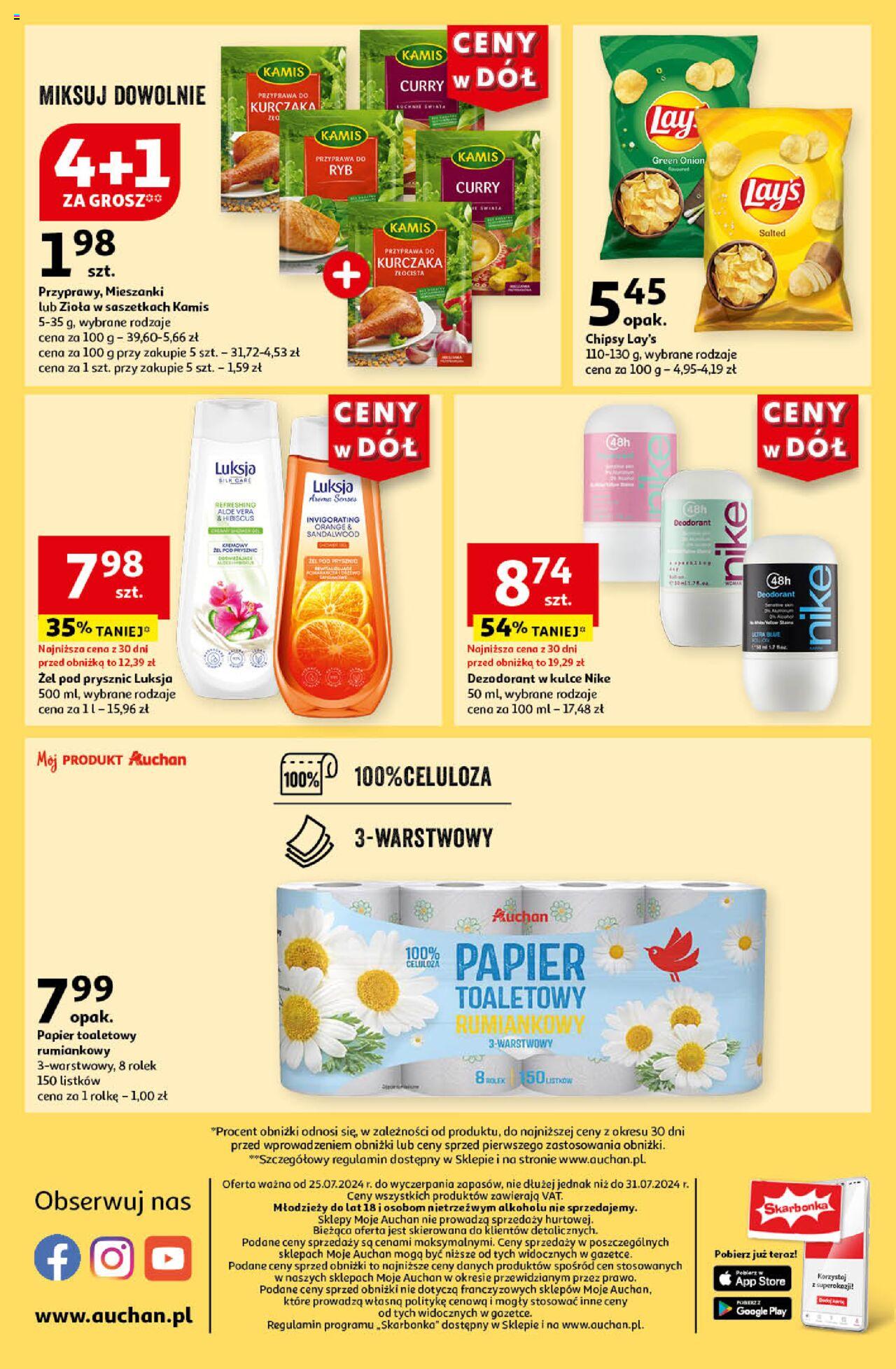 Auchan Ceny w dół  Gazetka ważna od 25.07.2024 do 31.07.2024 strona 8