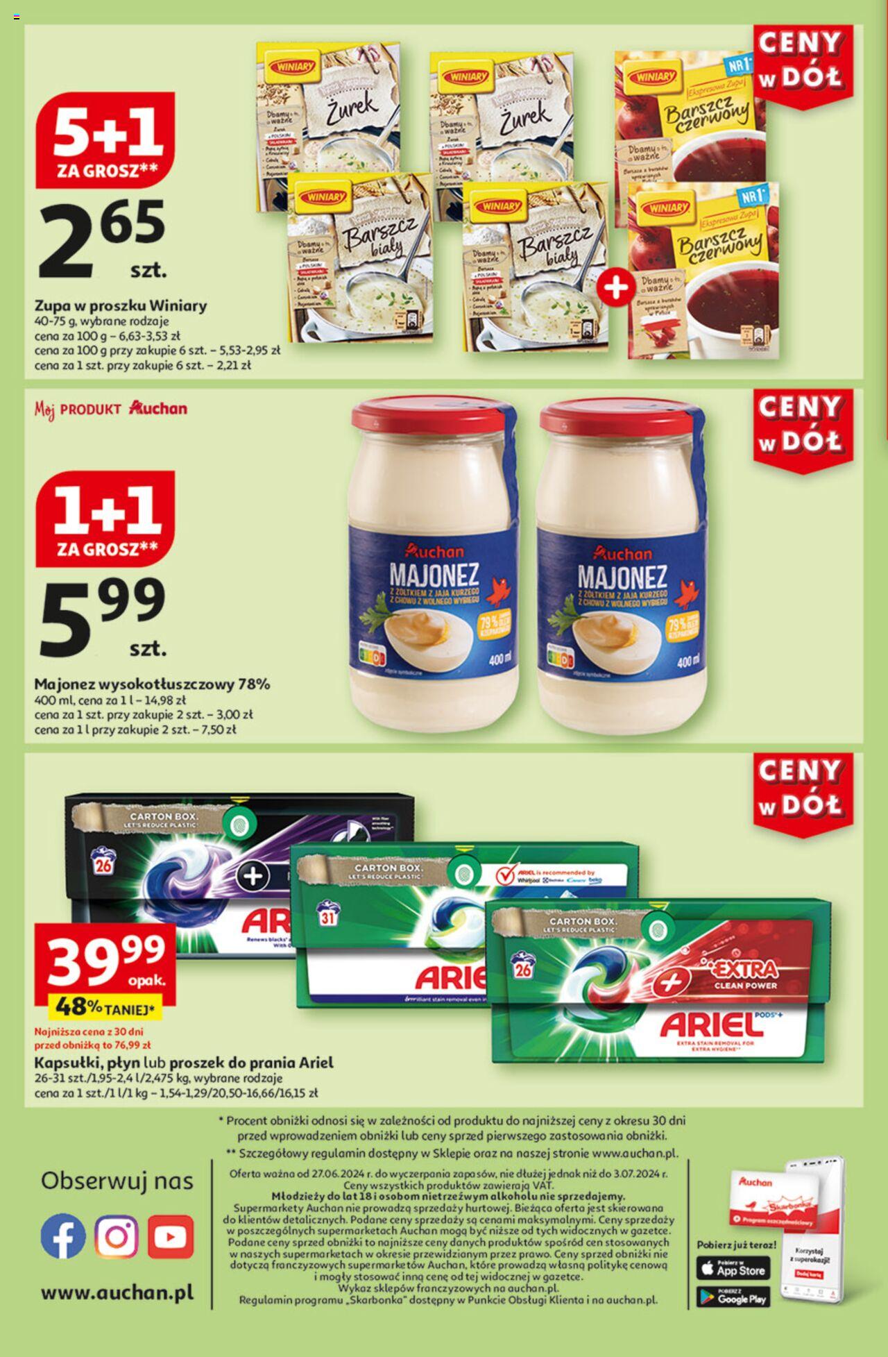 Auchan Ceny w dół Gazetka ważna od 27.06.2024 do 03.07.2024 strona 9