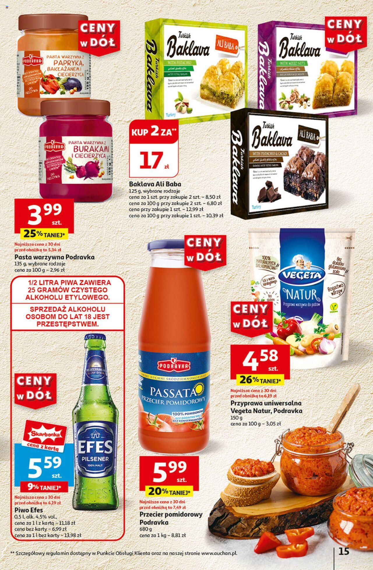 Auchan Ceny w dół Hipermarket Gazetka ważna od 04.07.2024 do 10.07.2024 strona 17