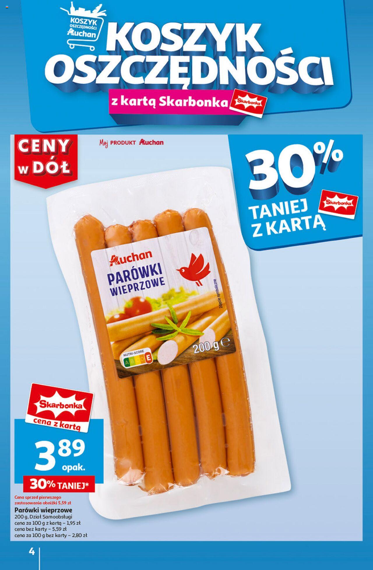 Auchan Ceny w dół Hipermarket Gazetka ważna od 04.07.2024 do 10.07.2024 strona 4
