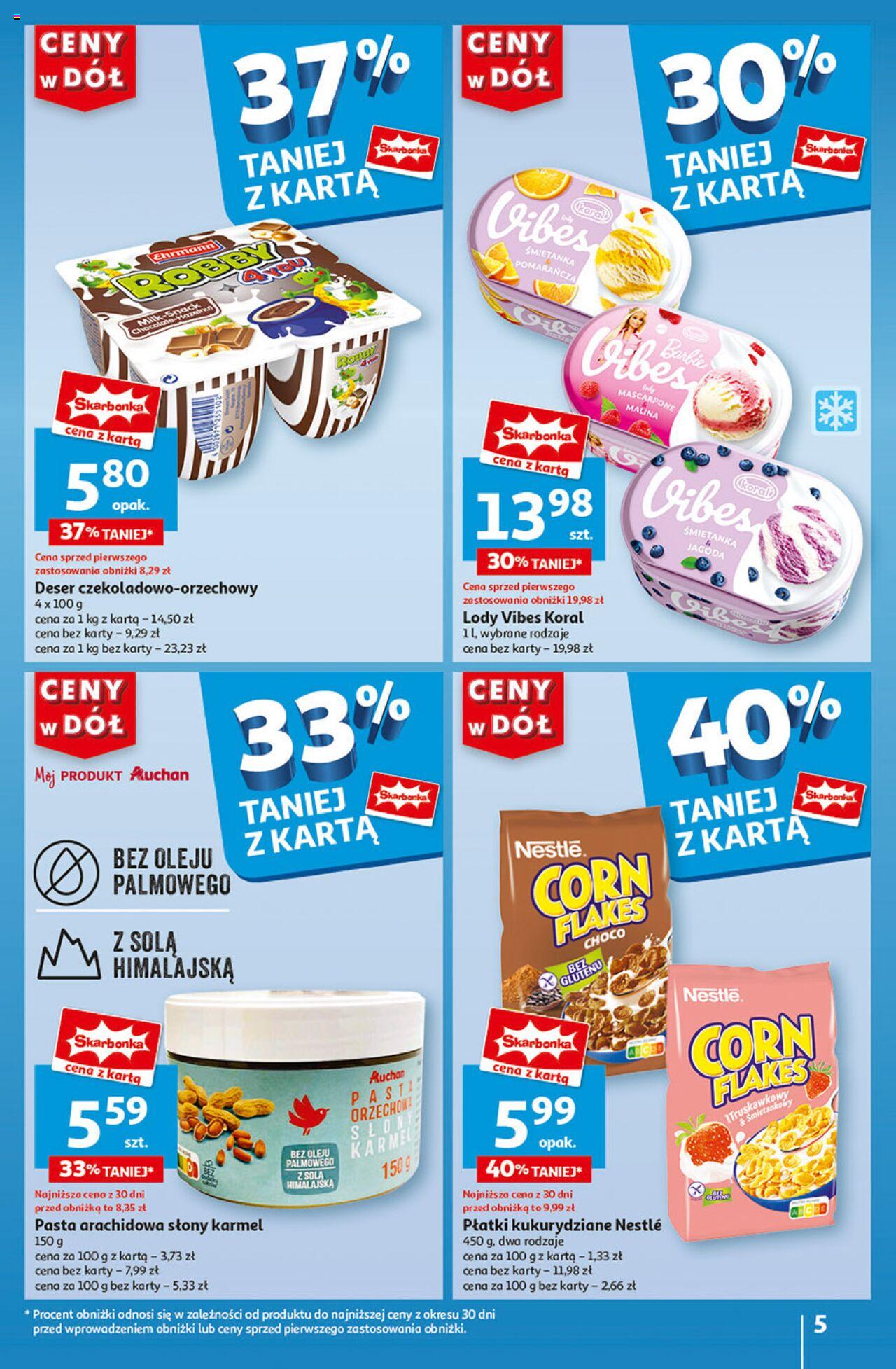 Auchan Ceny w dół Hipermarket Gazetka ważna od 04.07.2024 do 10.07.2024 strona 5