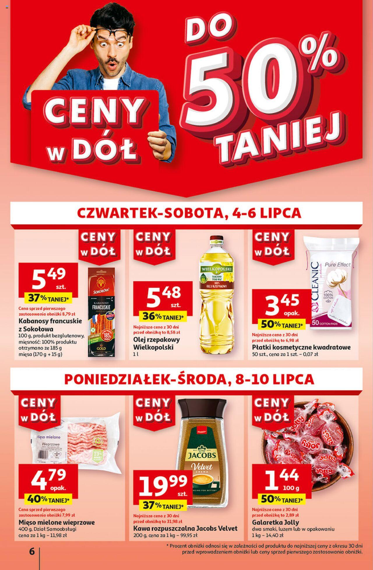 Auchan Ceny w dół Hipermarket Gazetka ważna od 04.07.2024 do 10.07.2024 strona 6
