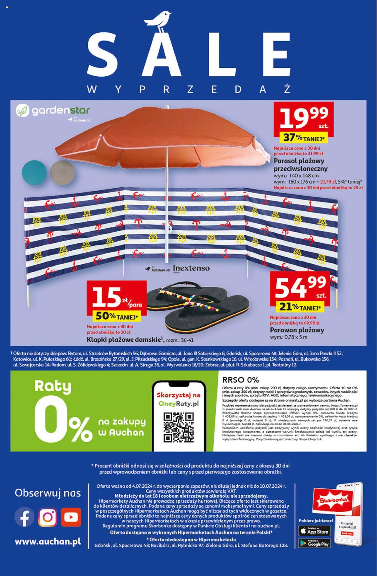 Auchan Ceny w dół Hipermarket Gazetka ważna od 04.07.2024 do 10.07.2024 strona 63