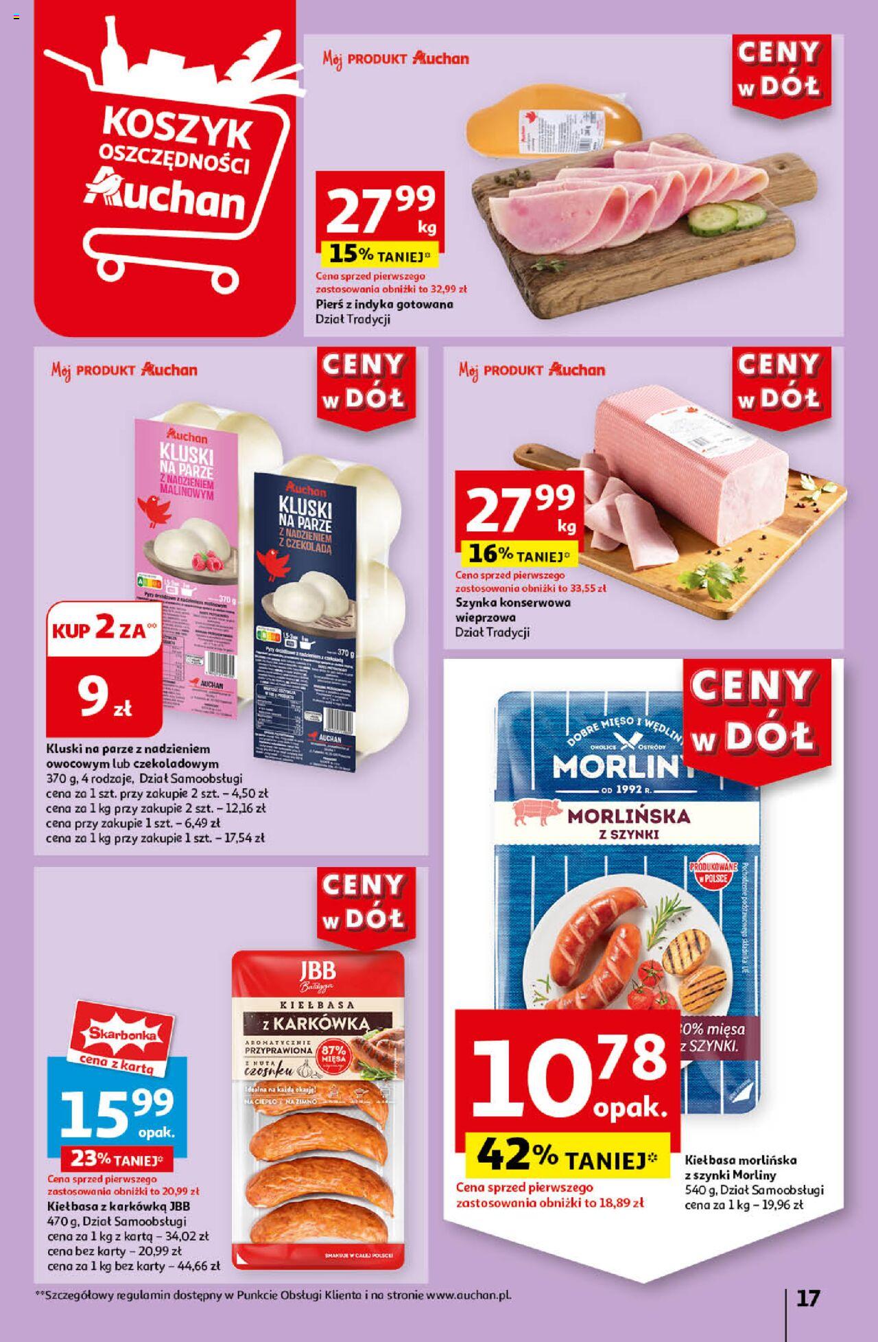 Auchan Ceny w dół Hipermarket Gazetka ważna  od 06.06.2024 do 12.06.2024 strona 17