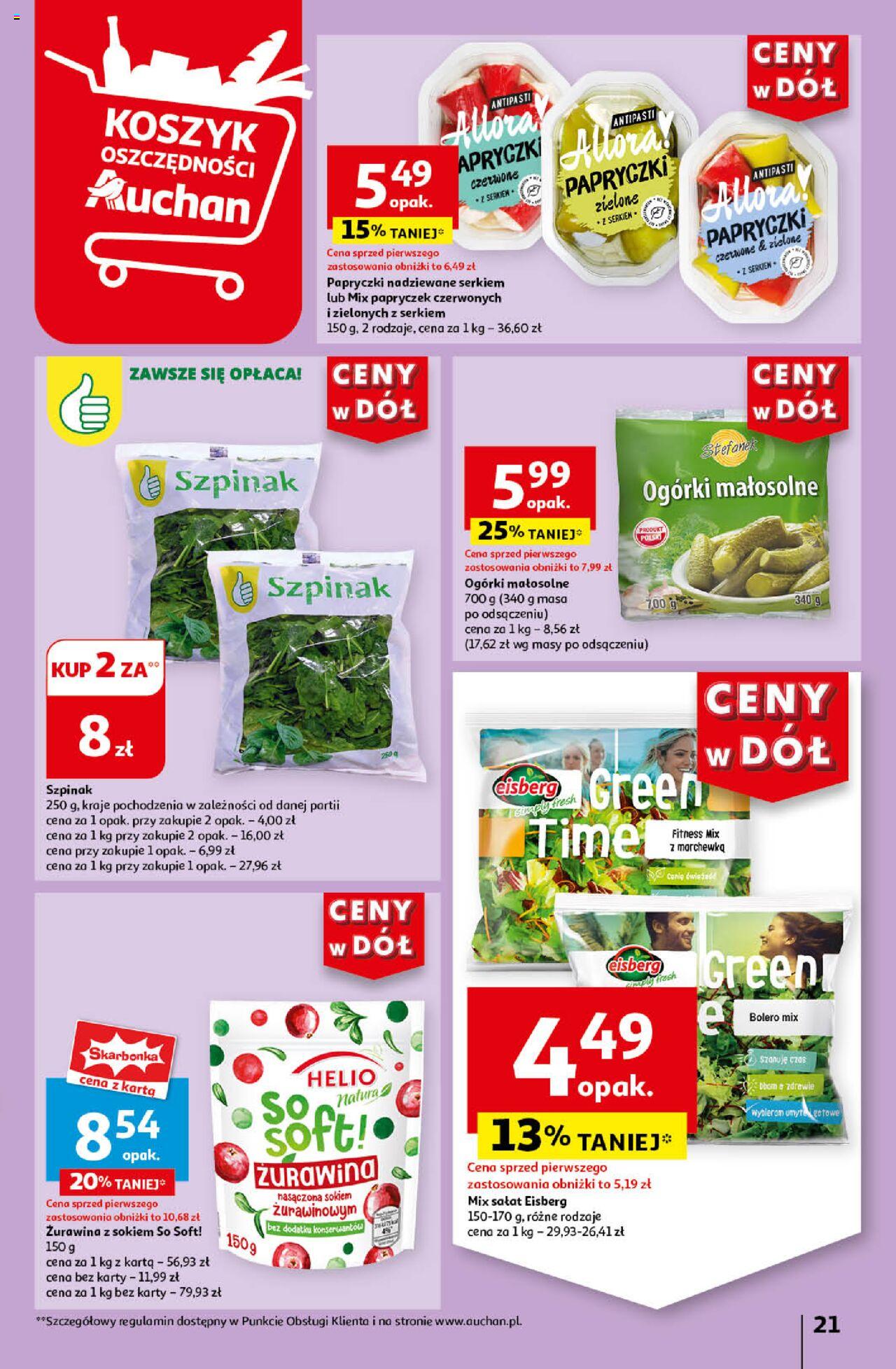 Auchan Ceny w dół Hipermarket Gazetka ważna  od 06.06.2024 do 12.06.2024 strona 21