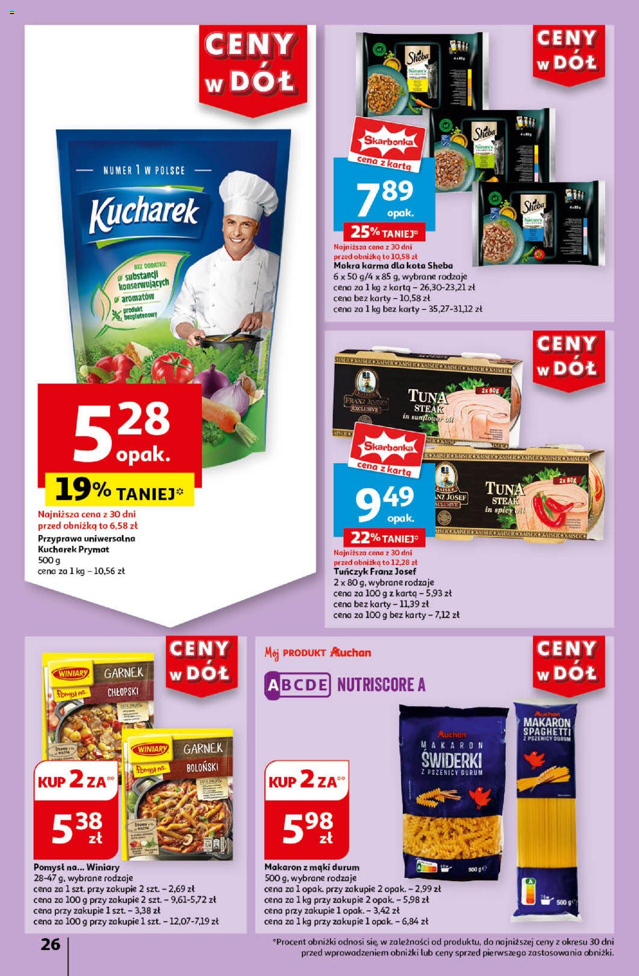 Auchan Ceny w dół Hipermarket Gazetka ważna  od 06.06.2024 do 12.06.2024 strona 26