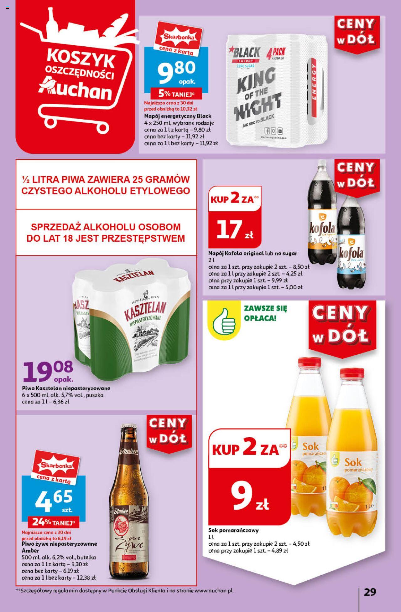 Auchan Ceny w dół Hipermarket Gazetka ważna  od 06.06.2024 do 12.06.2024 strona 29