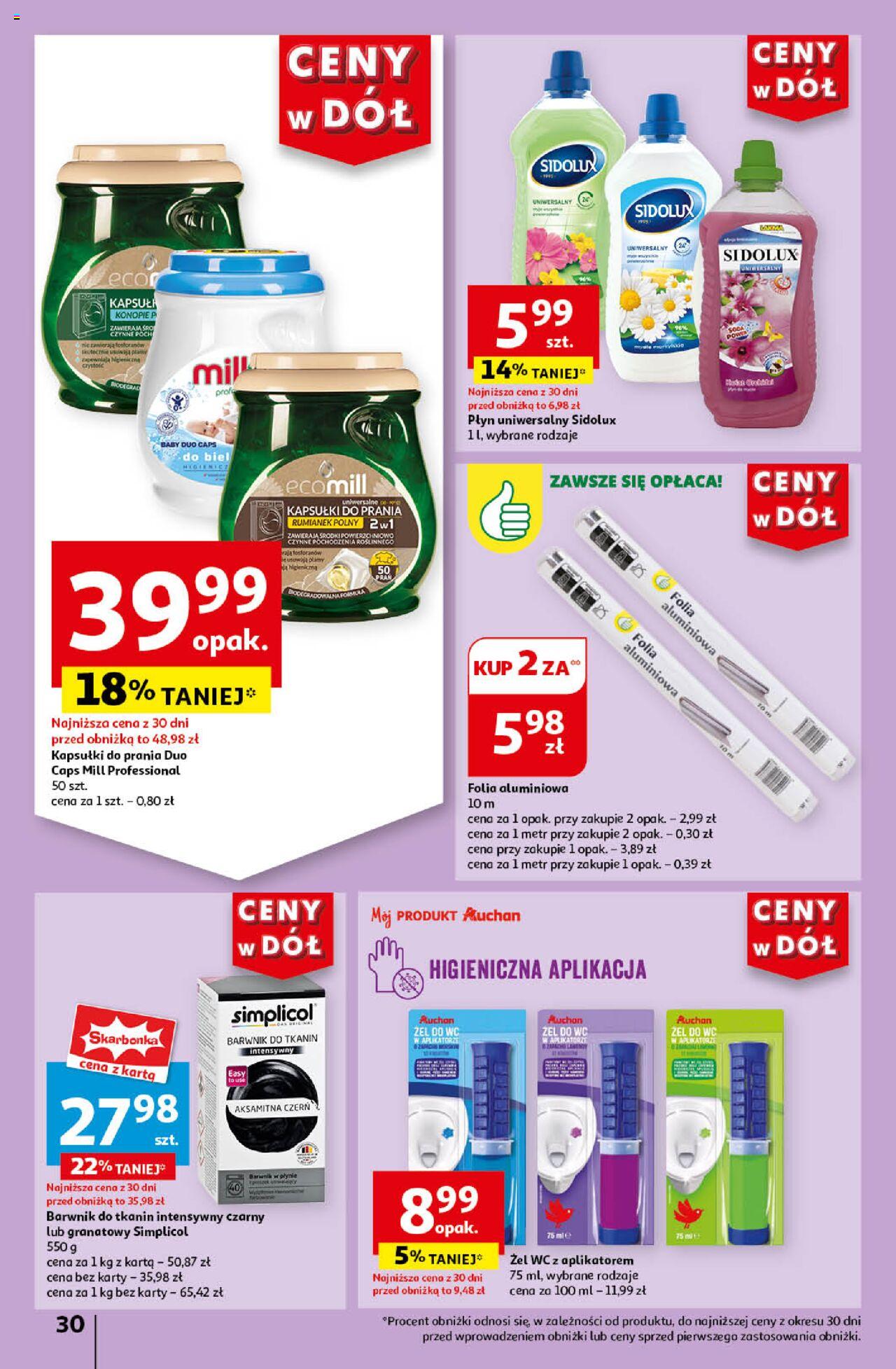 Auchan Ceny w dół Hipermarket Gazetka ważna  od 06.06.2024 do 12.06.2024 strona 30