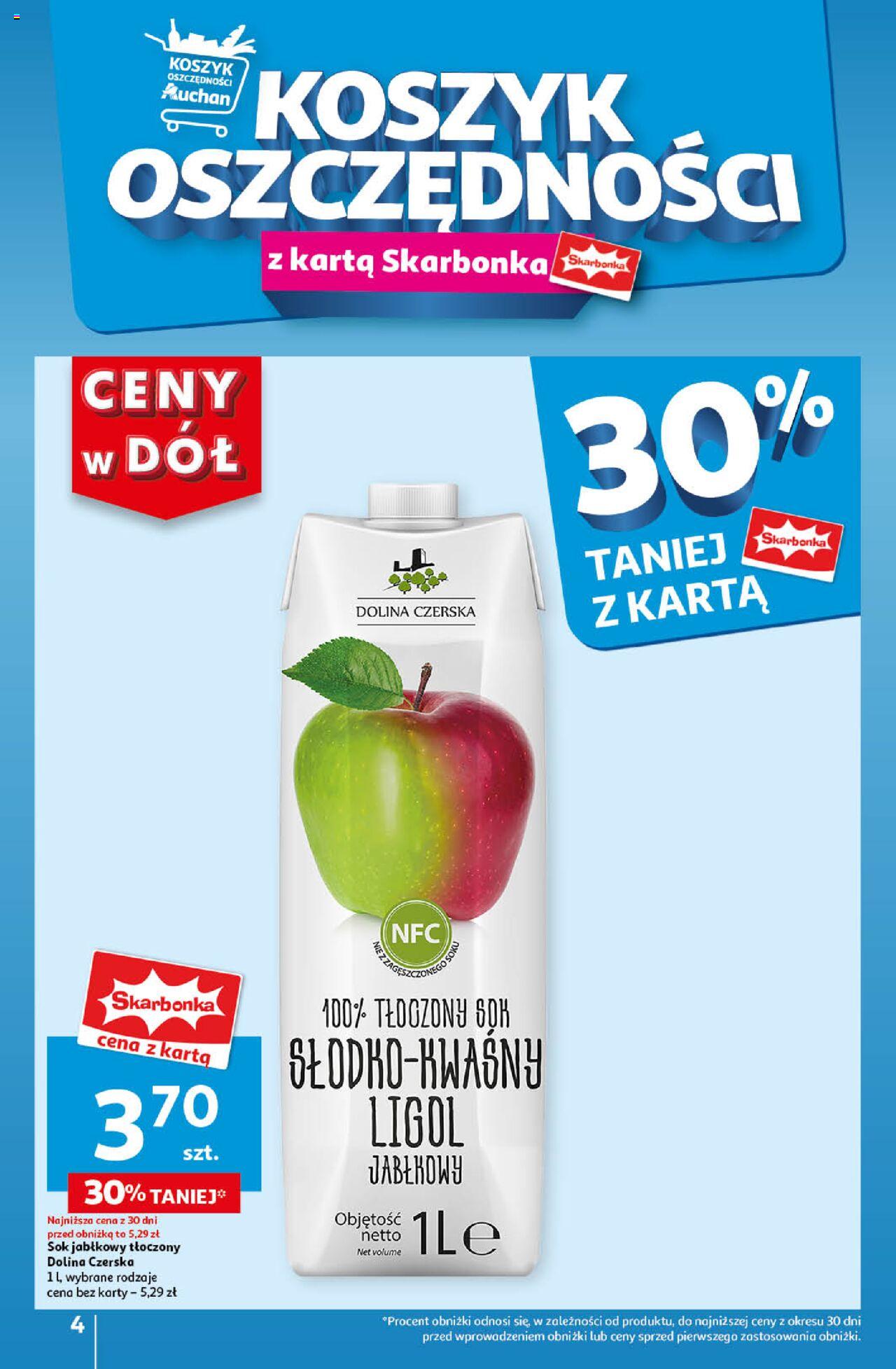 Auchan Ceny w dół Hipermarket Gazetka ważna od 11.07.2024 do 17.07.2024 strona 4