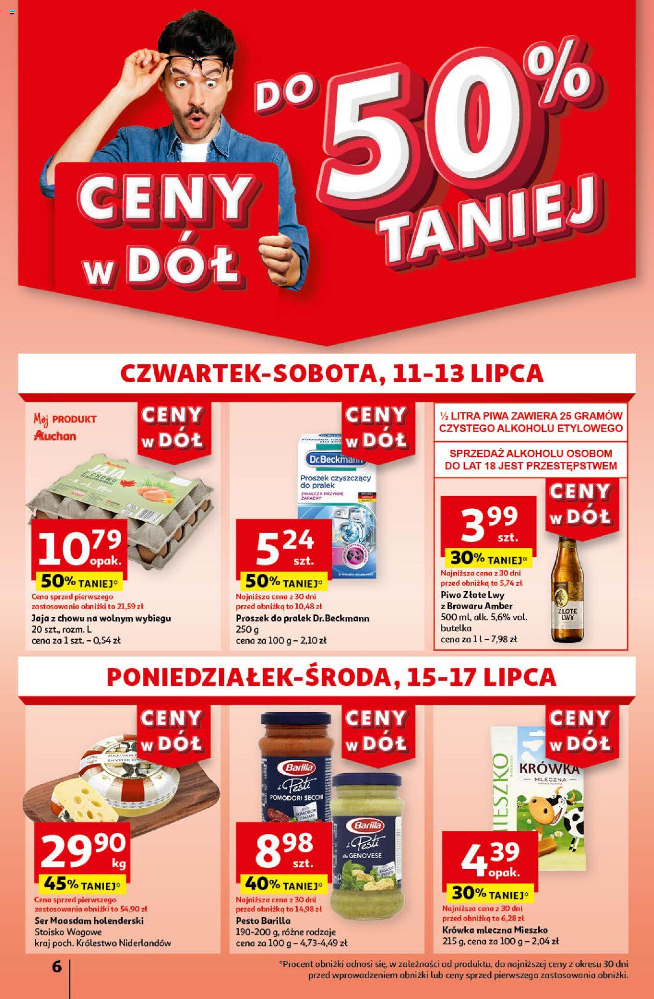 Auchan Ceny w dół Hipermarket Gazetka ważna od 11.07.2024 do 17.07.2024 strona 6