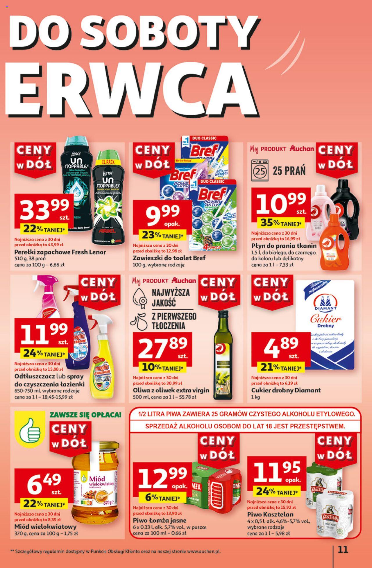 Auchan Ceny w dół Hipermarket Gazetka ważna od 13.06.2024 do 19.06.2024 strona 11