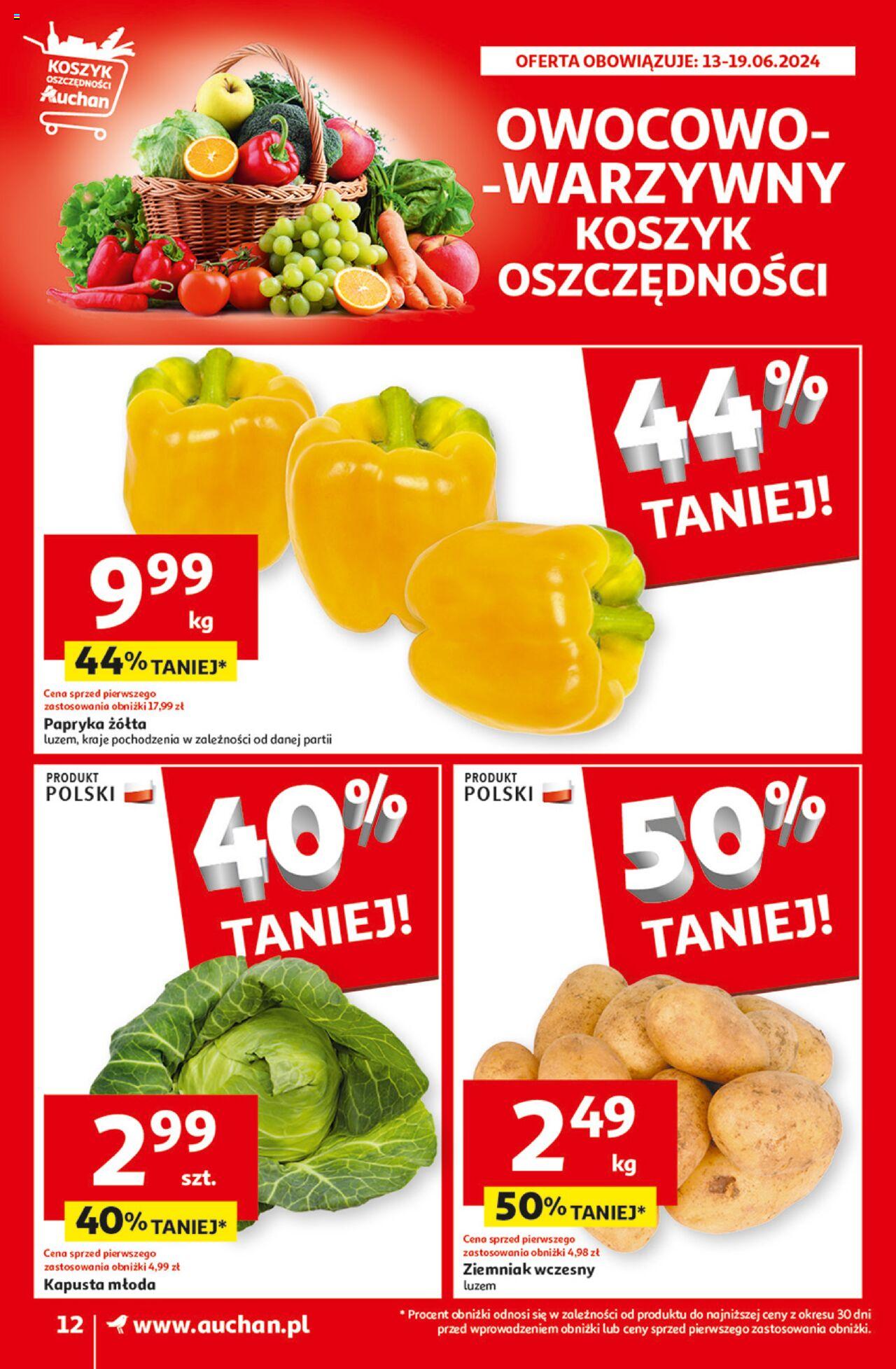 Auchan Ceny w dół Hipermarket Gazetka ważna od 13.06.2024 do 19.06.2024 strona 12