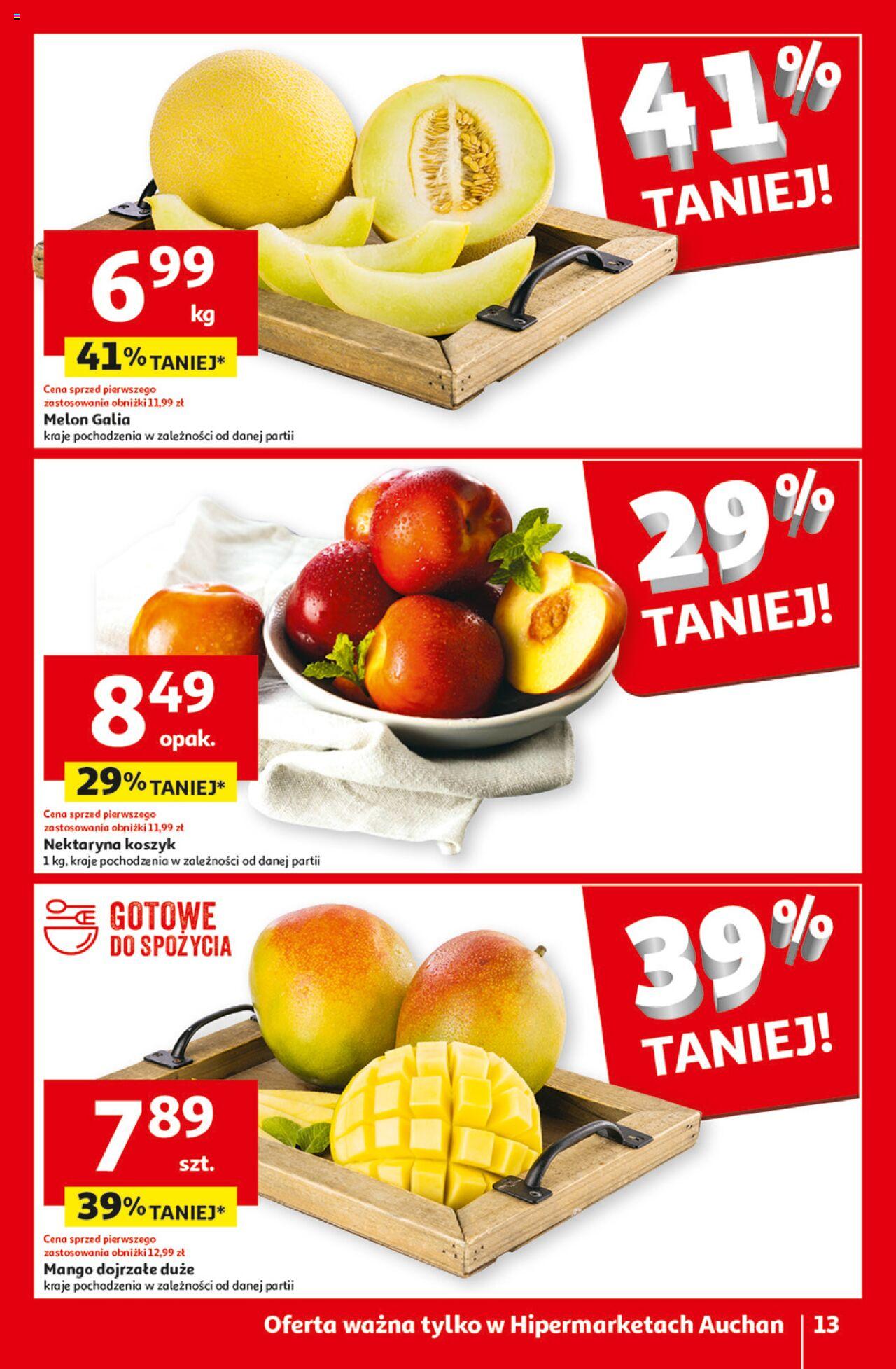 Auchan Ceny w dół Hipermarket Gazetka ważna od 13.06.2024 do 19.06.2024 strona 13