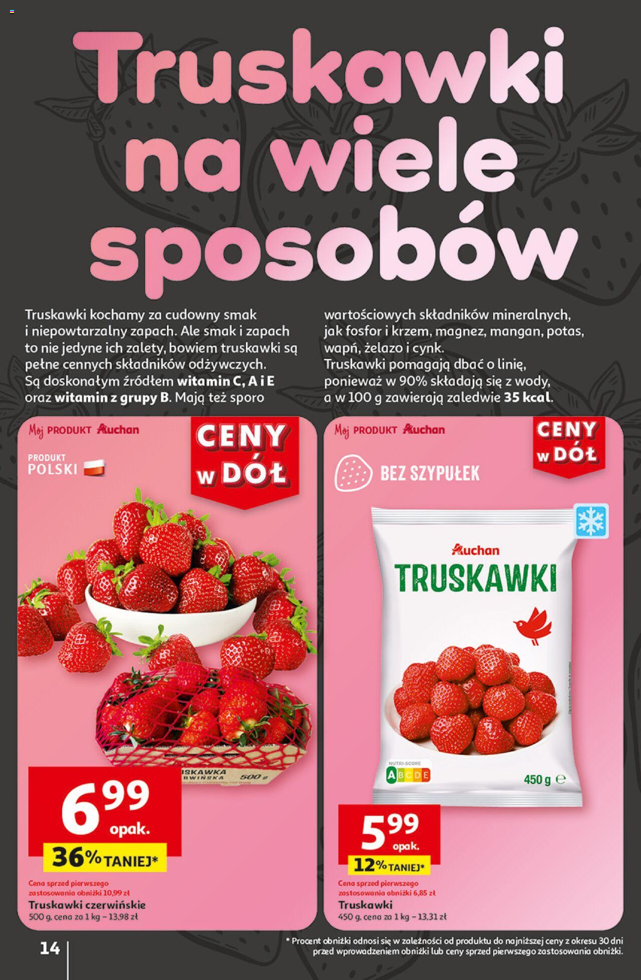 Auchan Ceny w dół Hipermarket Gazetka ważna od 13.06.2024 do 19.06.2024 strona 14