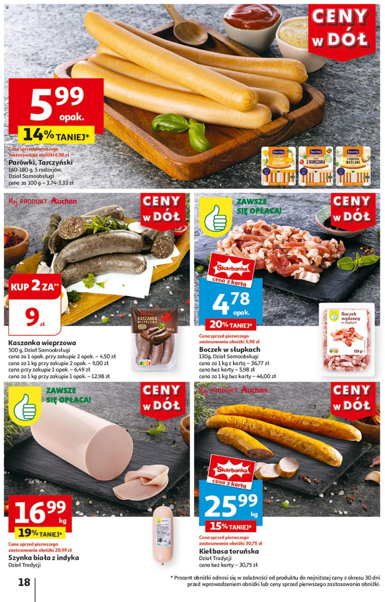 Auchan Ceny w dół Hipermarket Gazetka ważna od 13.06.2024 do 19.06.2024 strona 18