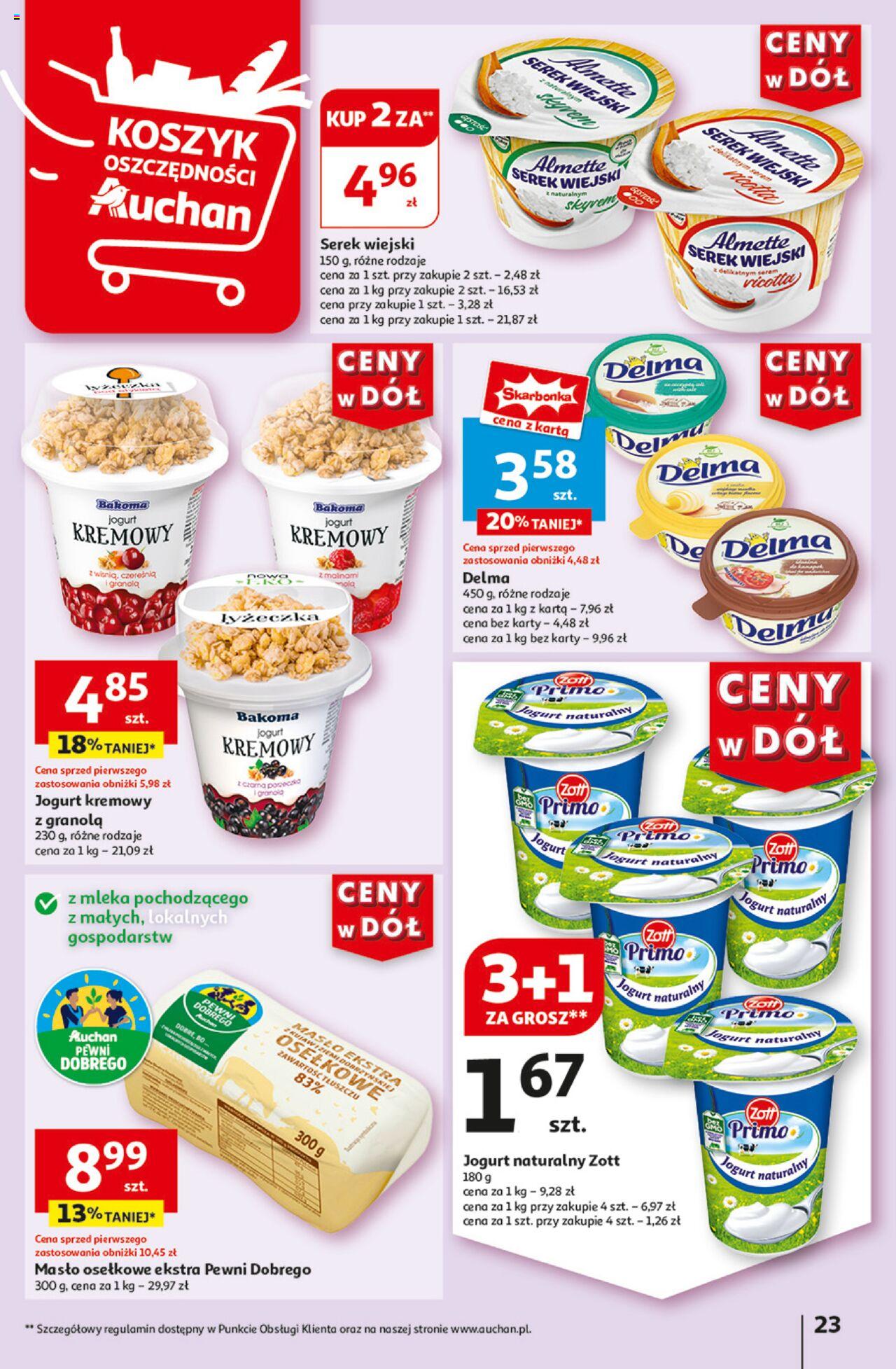 Auchan Ceny w dół Hipermarket Gazetka ważna od 13.06.2024 do 19.06.2024 strona 23