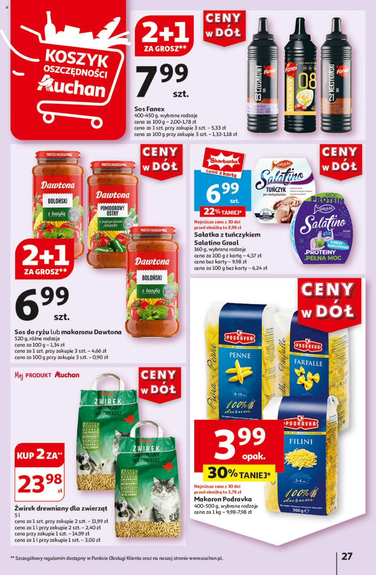 Auchan Ceny w dół Hipermarket Gazetka ważna od 13.06.2024 do 19.06.2024 strona 27