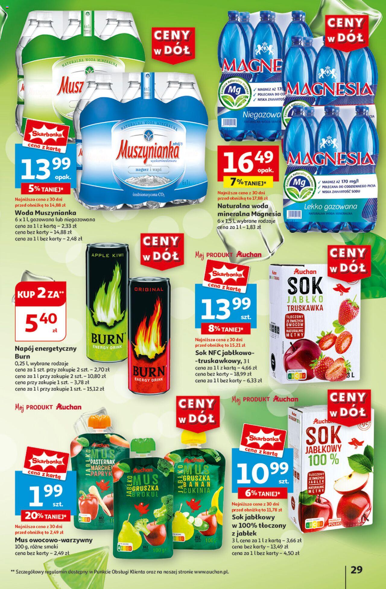 Auchan Ceny w dół Hipermarket Gazetka ważna od 13.06.2024 do 19.06.2024 strona 29