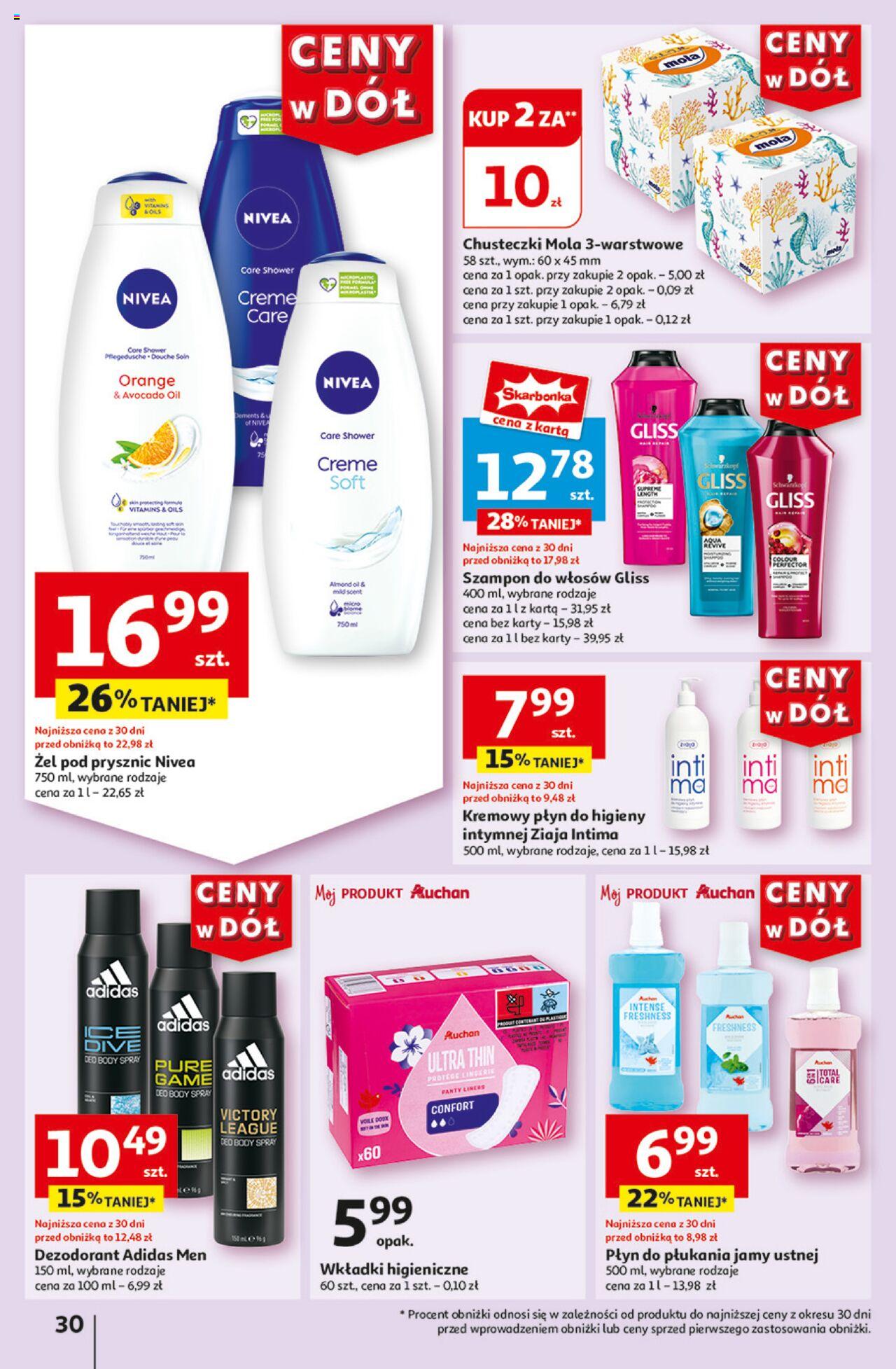 Auchan Ceny w dół Hipermarket Gazetka ważna od 13.06.2024 do 19.06.2024 strona 30
