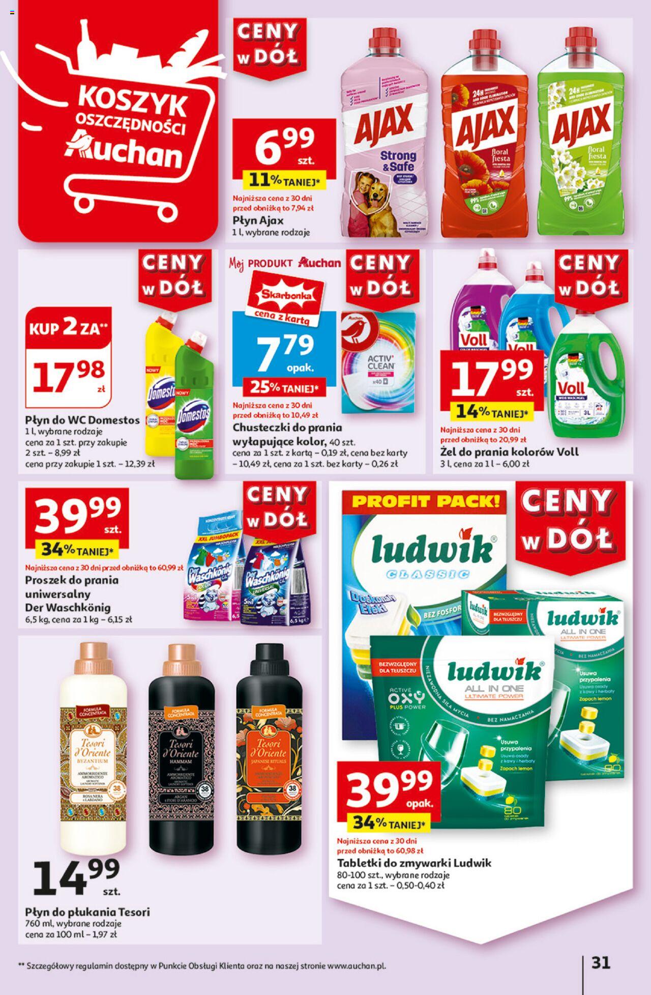 Auchan Ceny w dół Hipermarket Gazetka ważna od 13.06.2024 do 19.06.2024 strona 31