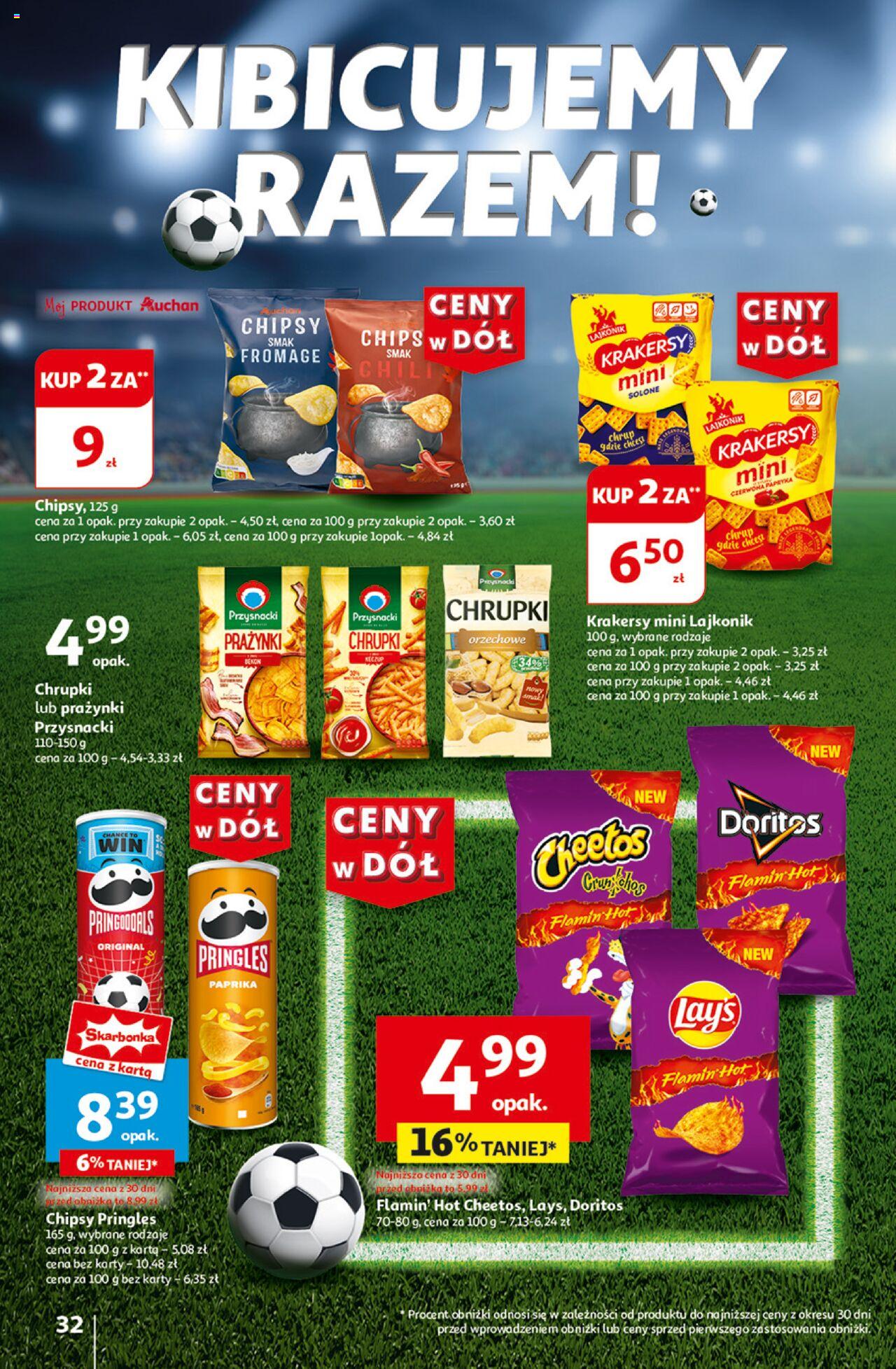 Auchan Ceny w dół Hipermarket Gazetka ważna od 13.06.2024 do 19.06.2024 strona 32