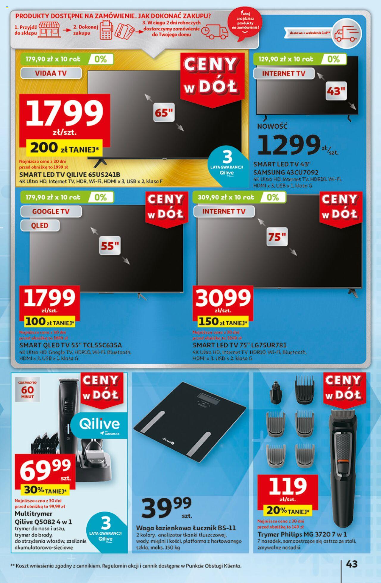 Auchan Ceny w dół Hipermarket Gazetka ważna od 13.06.2024 do 19.06.2024 strona 42