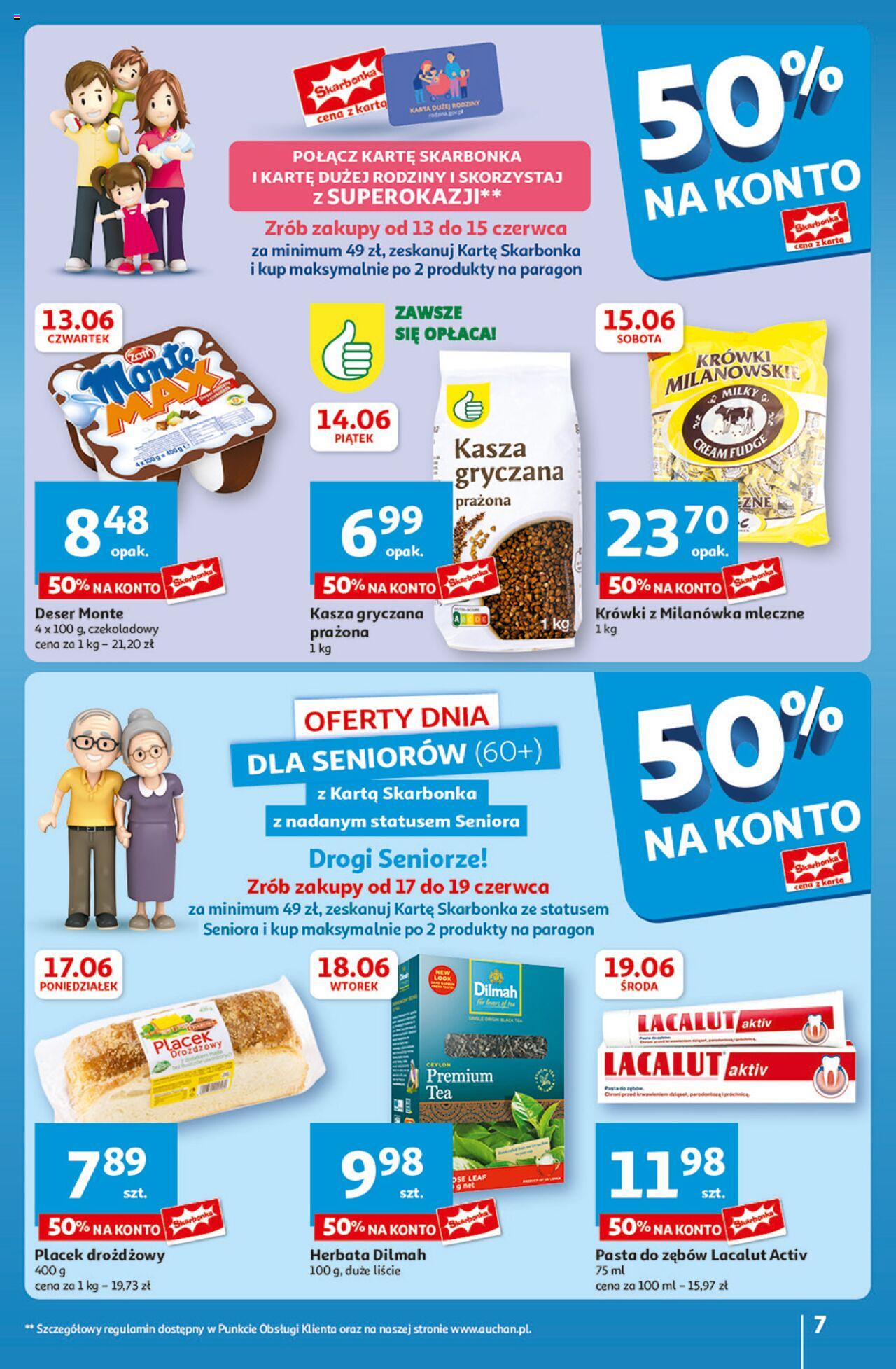 Auchan Ceny w dół Hipermarket Gazetka ważna od 13.06.2024 do 19.06.2024 strona 7