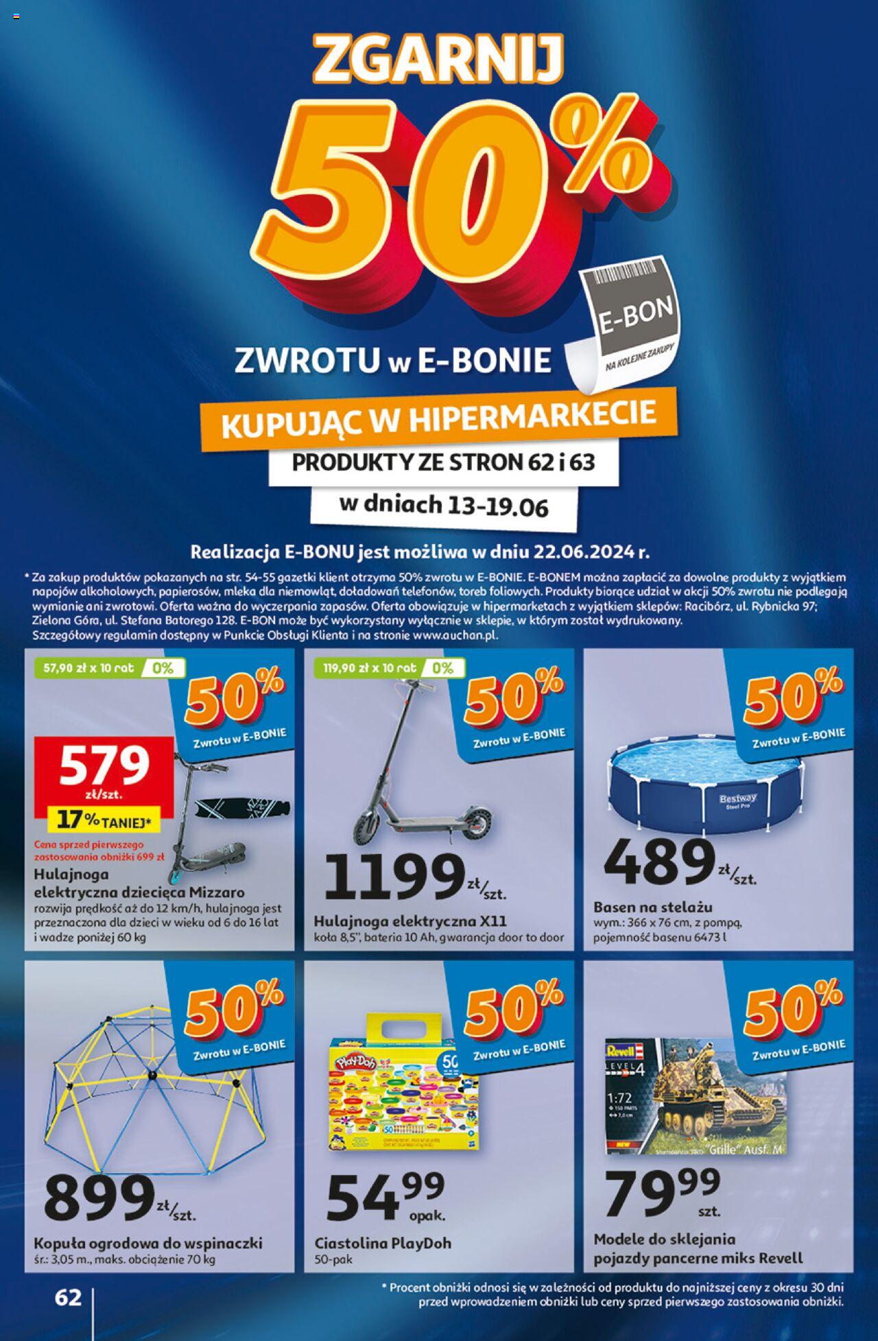 Auchan Ceny w dół Hipermarket Gazetka ważna od 13.06.2024 do 19.06.2024 strona 61