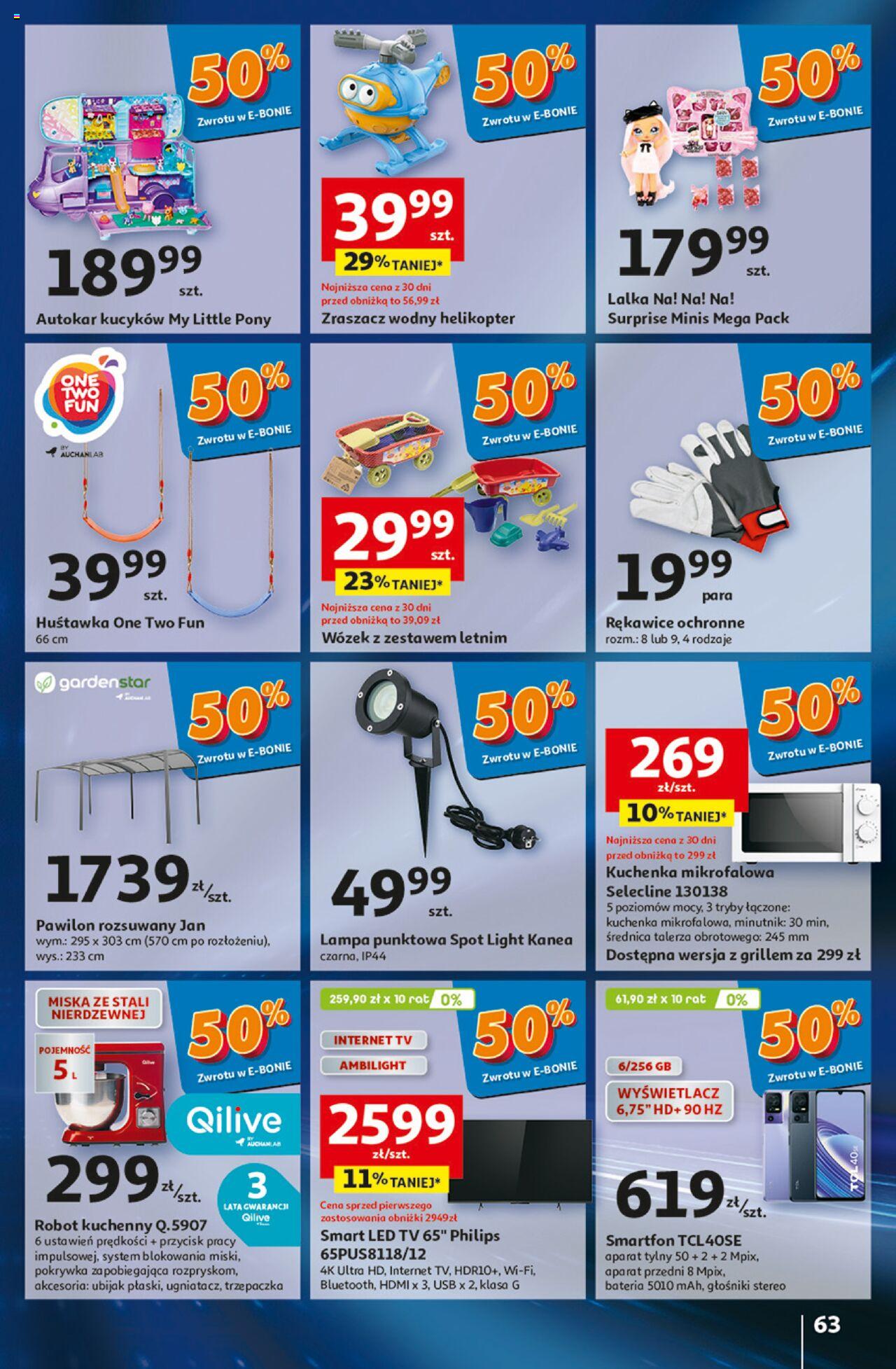Auchan Ceny w dół Hipermarket Gazetka ważna od 13.06.2024 do 19.06.2024 strona 62