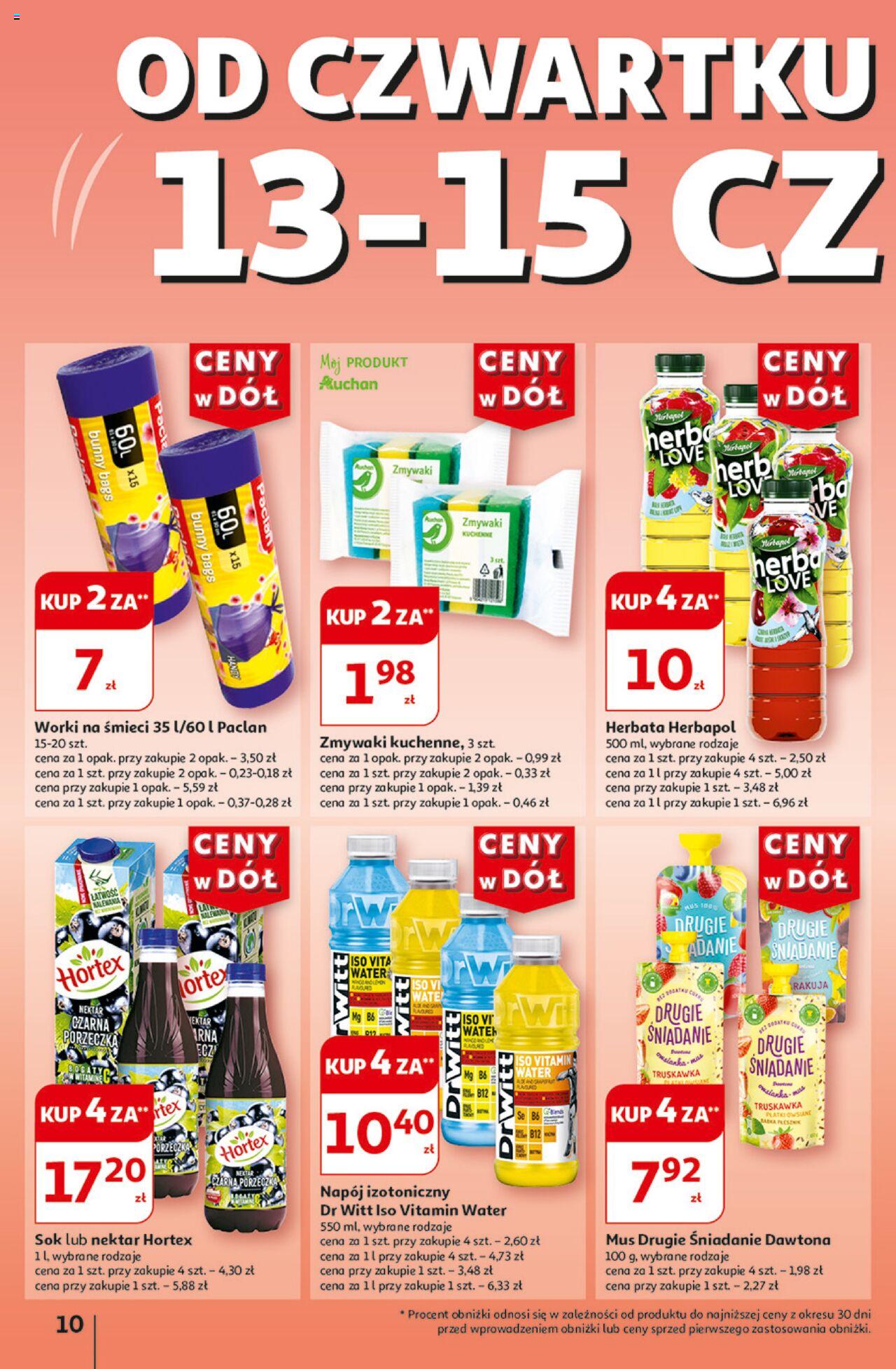 Auchan Ceny w dół Hipermarket Gazetka ważna od 13.06.2024 do 19.06.2024 strona 10