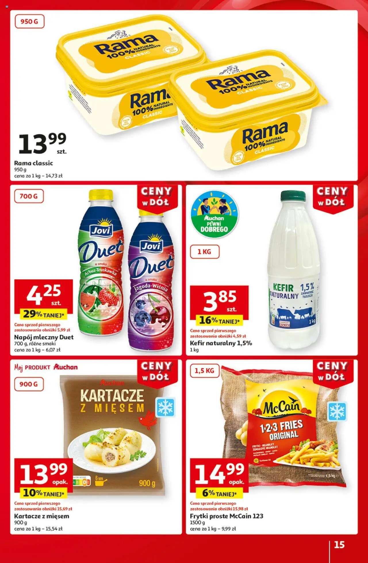 Auchan Ceny w dół Hipermarket Gazetka ważna od 16.01.2025 do 22.01.2025 strona 17