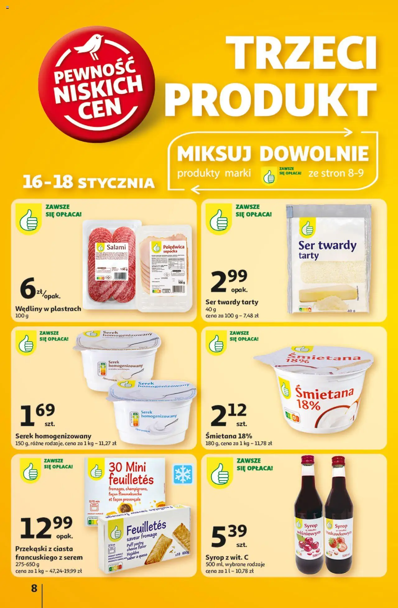 Auchan Ceny w dół Hipermarket Gazetka ważna od 16.01.2025 do 22.01.2025 strona 8