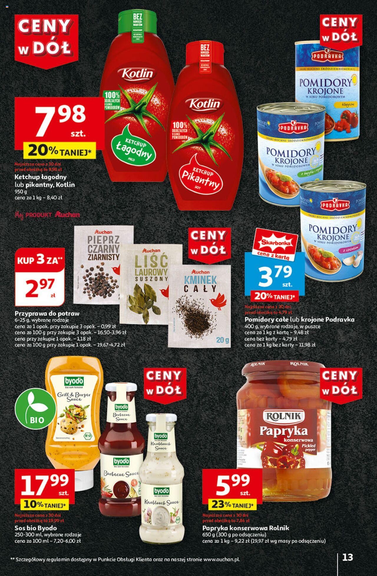 Auchan Ceny w dół Hipermarket Gazetka ważna od 18.07.2024 do 24.07.2024 strona 14