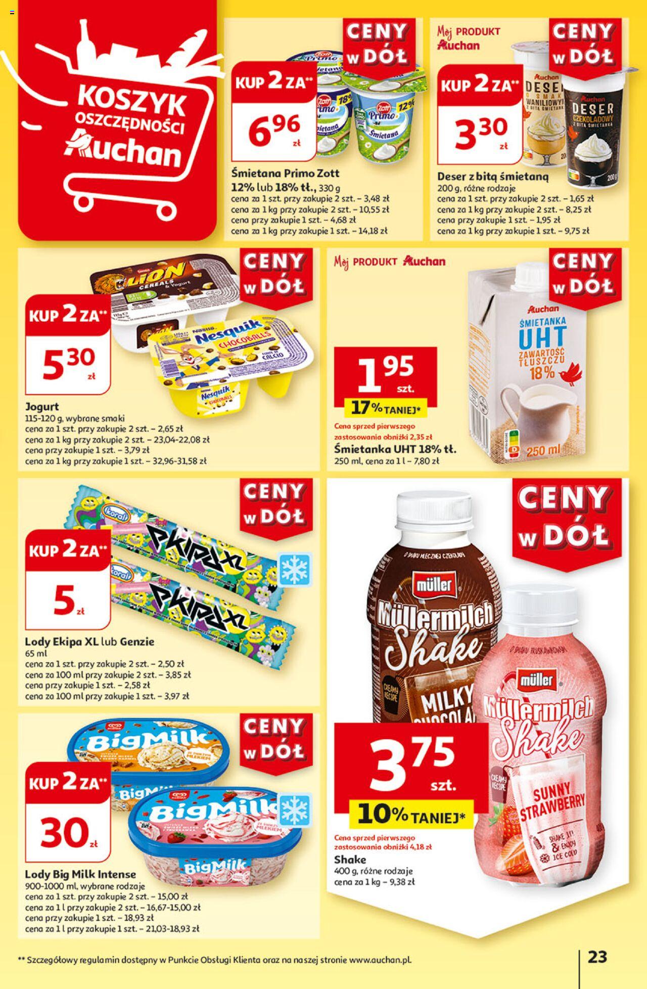 Auchan Ceny w dół Hipermarket Gazetka ważna od 18.07.2024 do 24.07.2024 strona 24