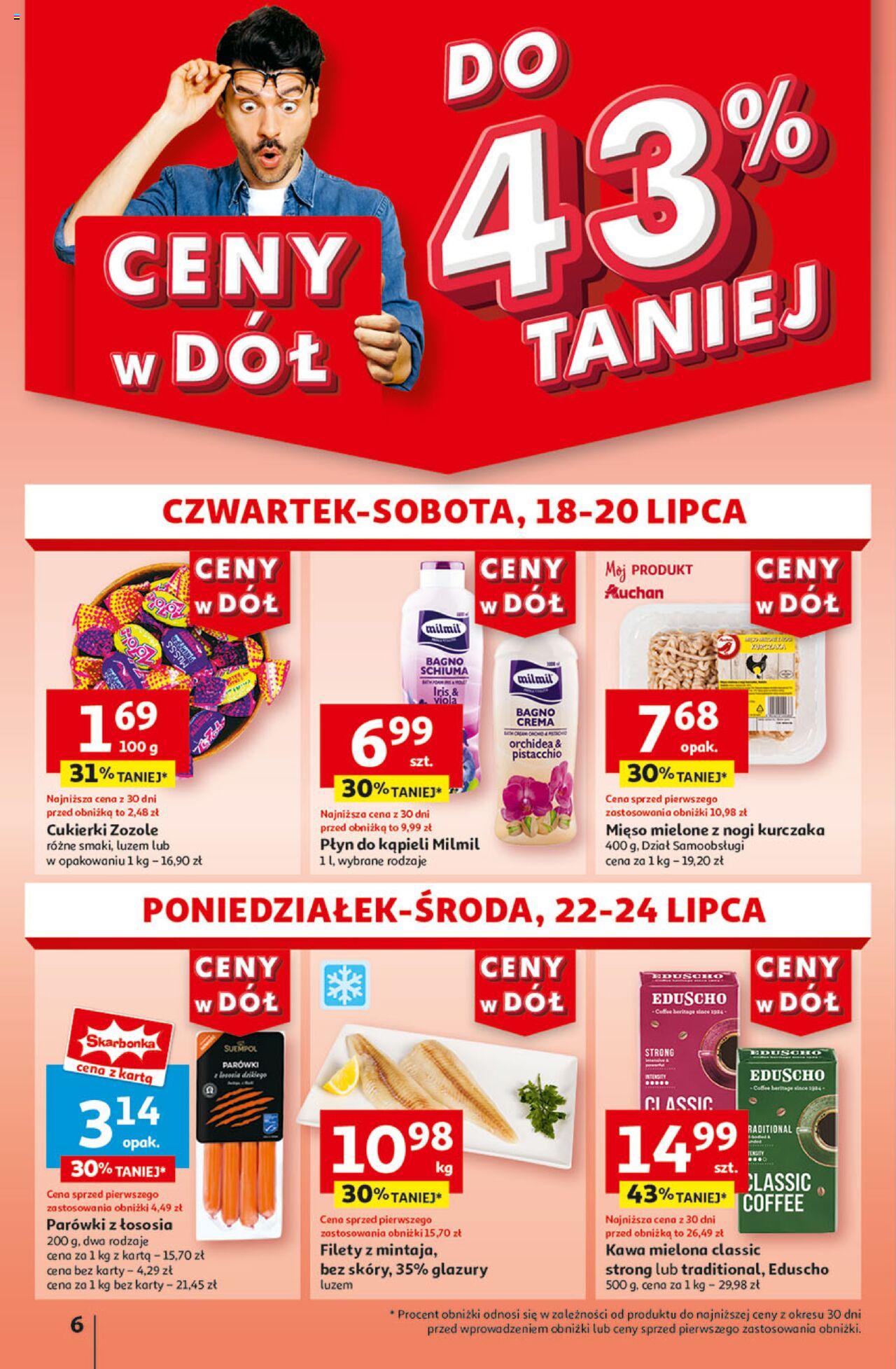 Auchan Ceny w dół Hipermarket Gazetka ważna od 18.07.2024 do 24.07.2024 strona 5