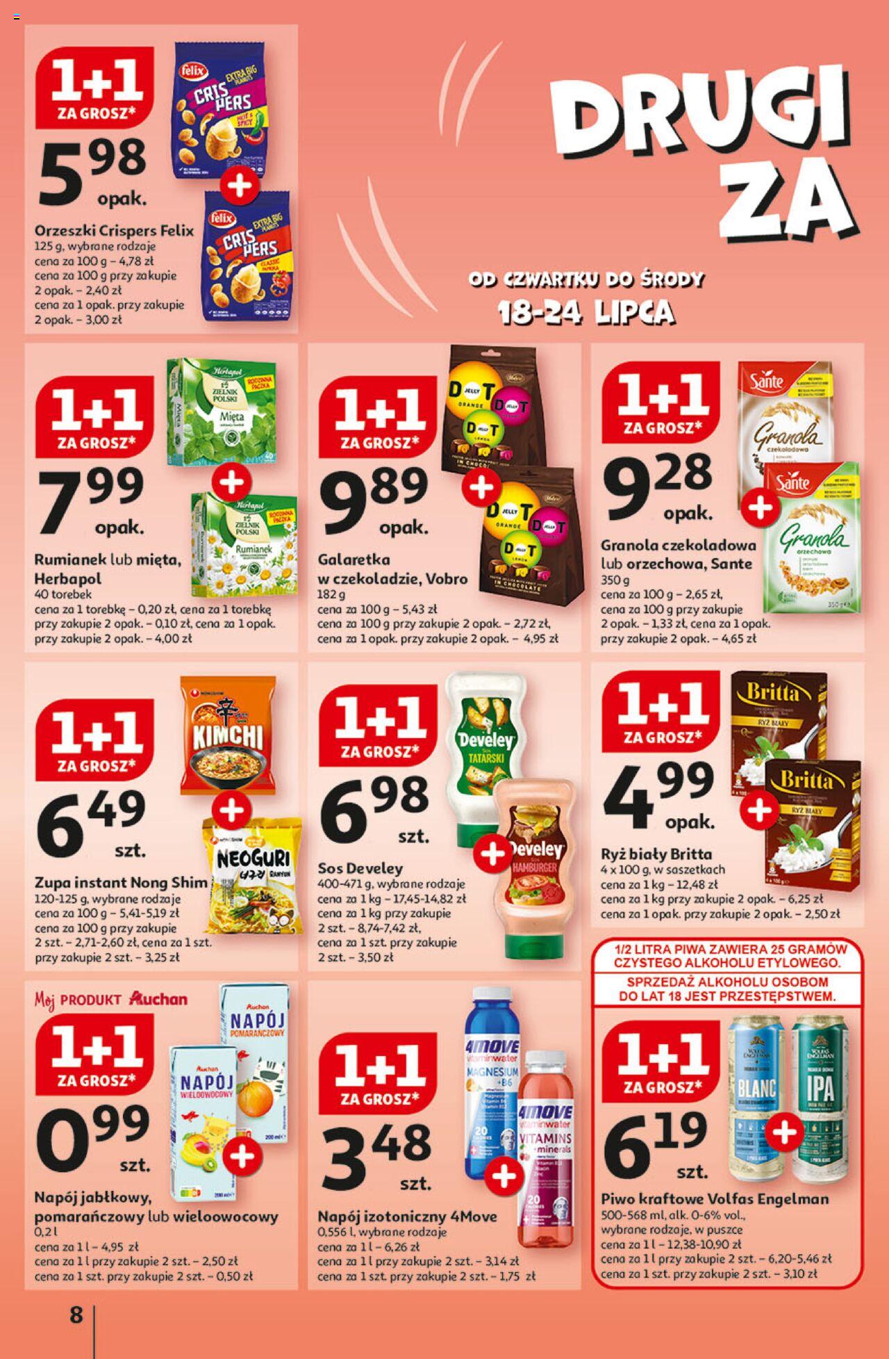 Auchan Ceny w dół Hipermarket Gazetka ważna od 18.07.2024 do 24.07.2024 strona 7