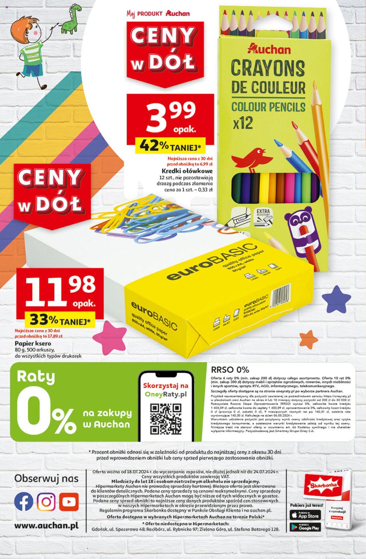 Auchan Ceny w dół Hipermarket Gazetka ważna od 18.07.2024 do 24.07.2024 strona 62