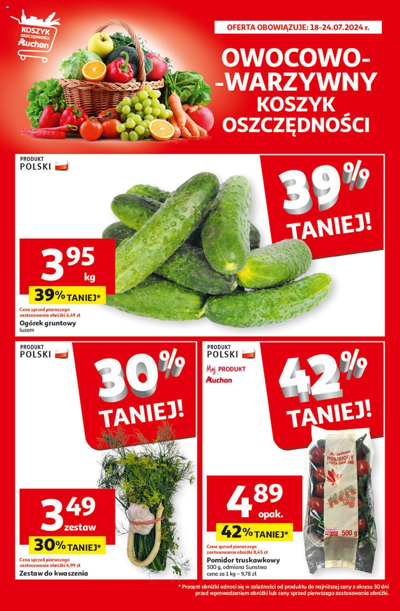 Auchan Ceny w dół Hipermarket Gazetka ważna od 18.07.2024 do 24.07.2024 strona 9