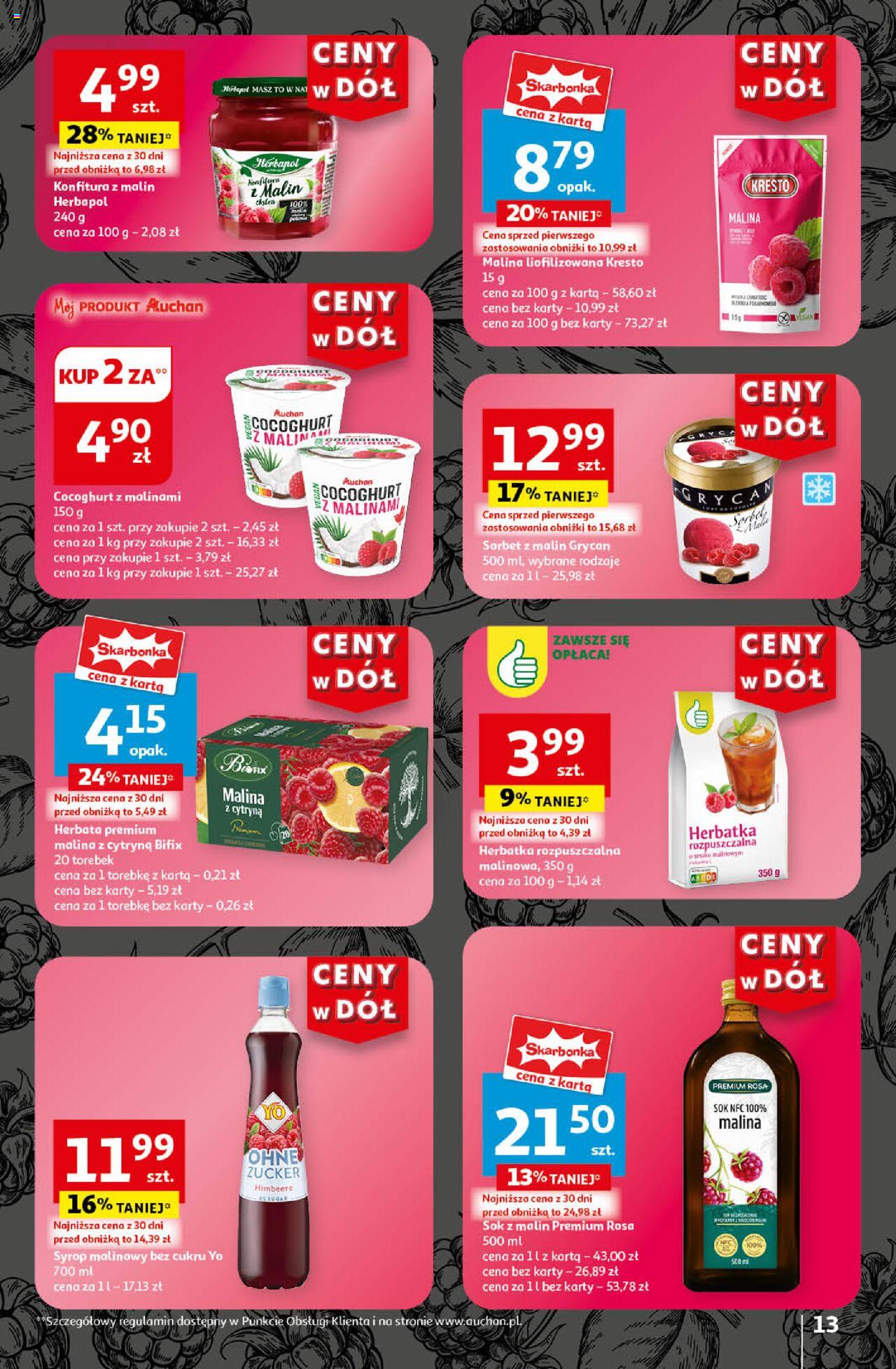Auchan Ceny w dół Hipermarket Gazetka ważna od 20.06.2024 do 26.06.2024 strona 15
