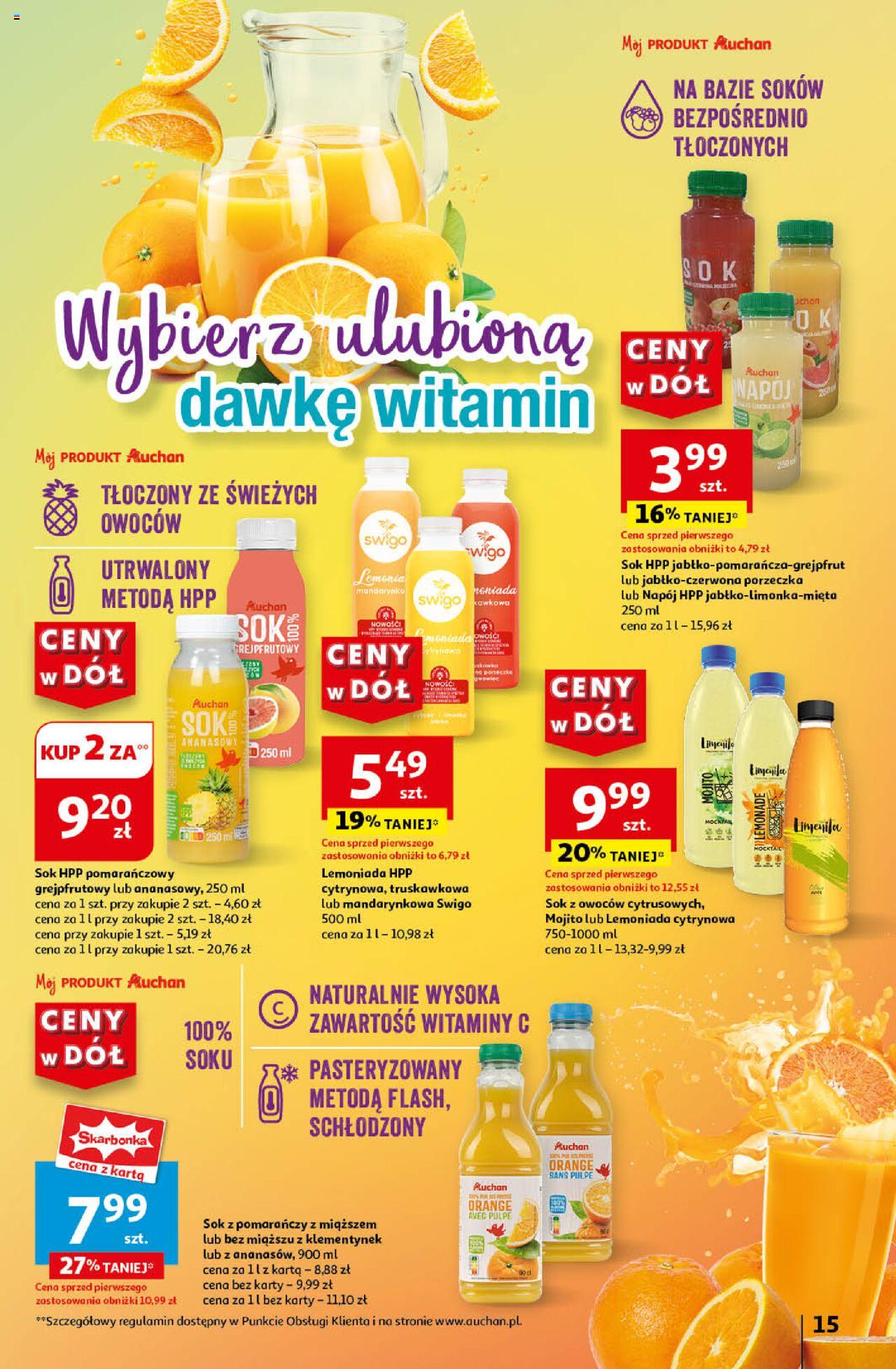 Auchan Ceny w dół Hipermarket Gazetka ważna od 20.06.2024 do 26.06.2024 strona 17
