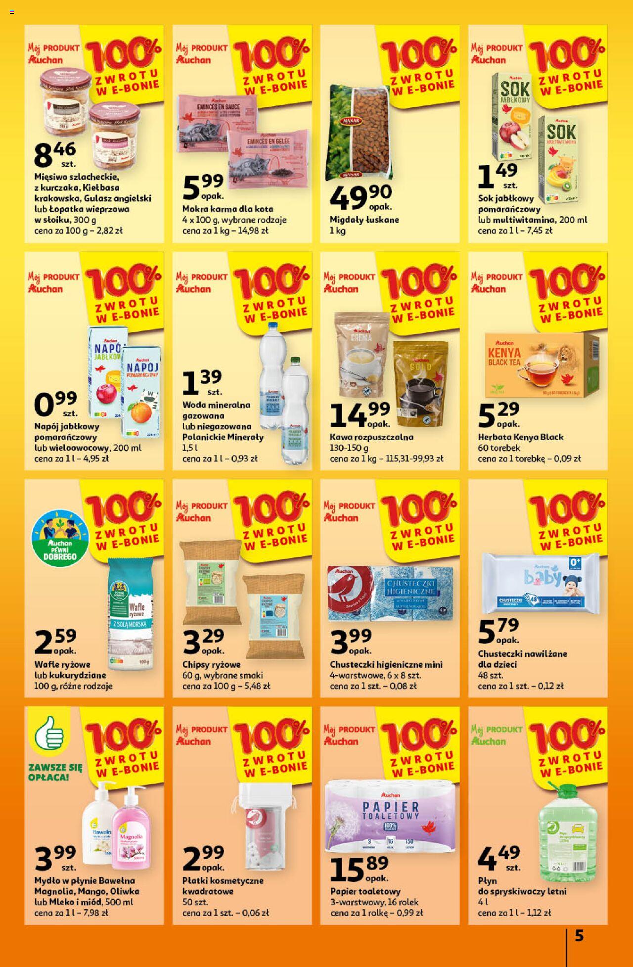 Auchan Ceny w dół Hipermarket Gazetka ważna od 20.06.2024 do 26.06.2024 strona 5