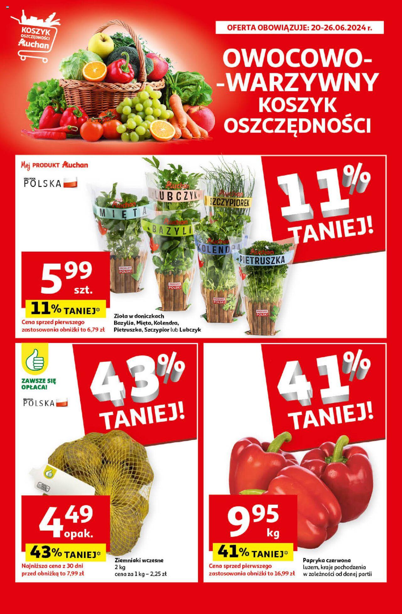 Auchan Ceny w dół Hipermarket Gazetka ważna od 20.06.2024 do 26.06.2024 strona 8