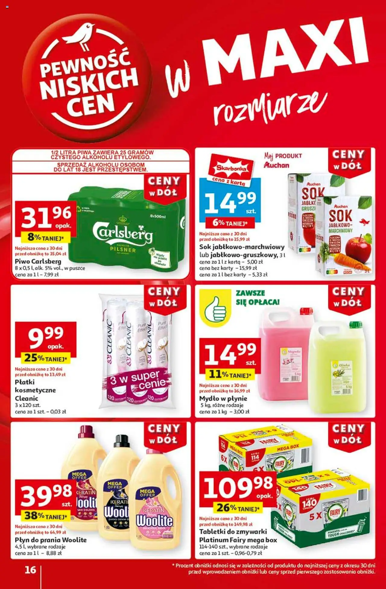 Auchan Ceny w dół Hipermarket Gazetka ważna od 23.01.2025 do 29.01.2025 strona 18
