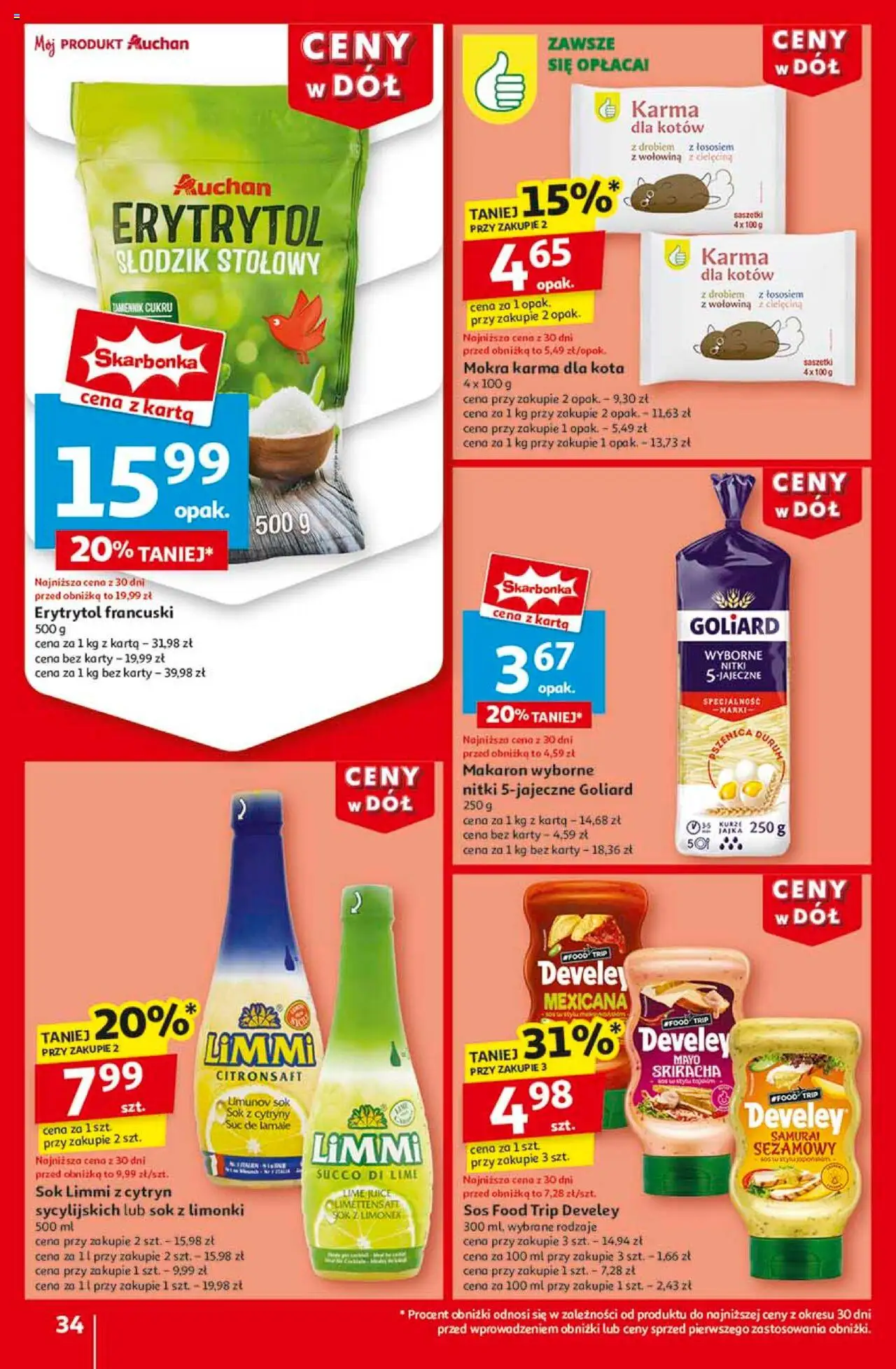 Auchan Ceny w dół Hipermarket Gazetka ważna od 23.01.2025 do 29.01.2025 strona 34